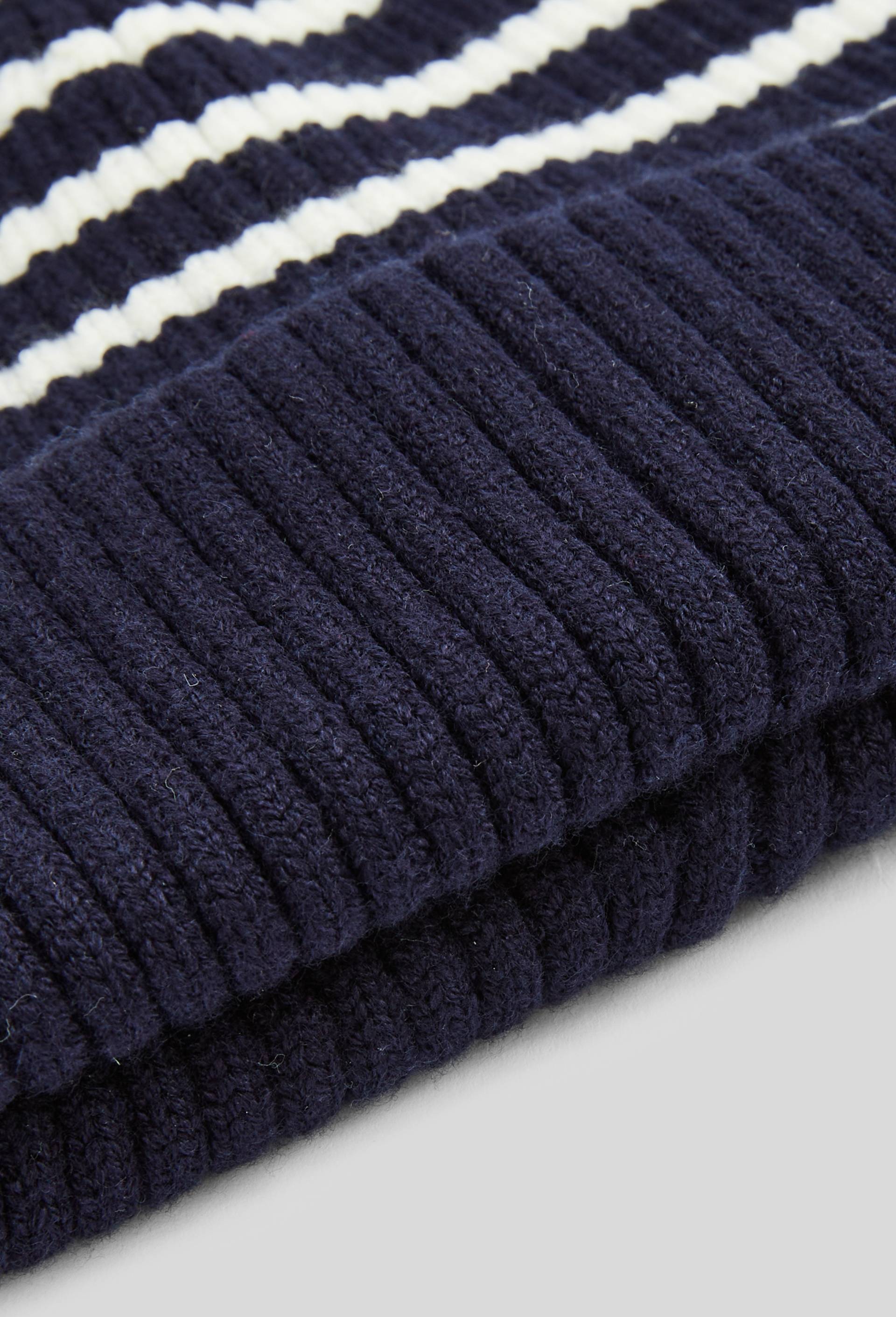 Bonnet &agrave; rayures, Bleu fonc&eacute;, large image number 1.0
