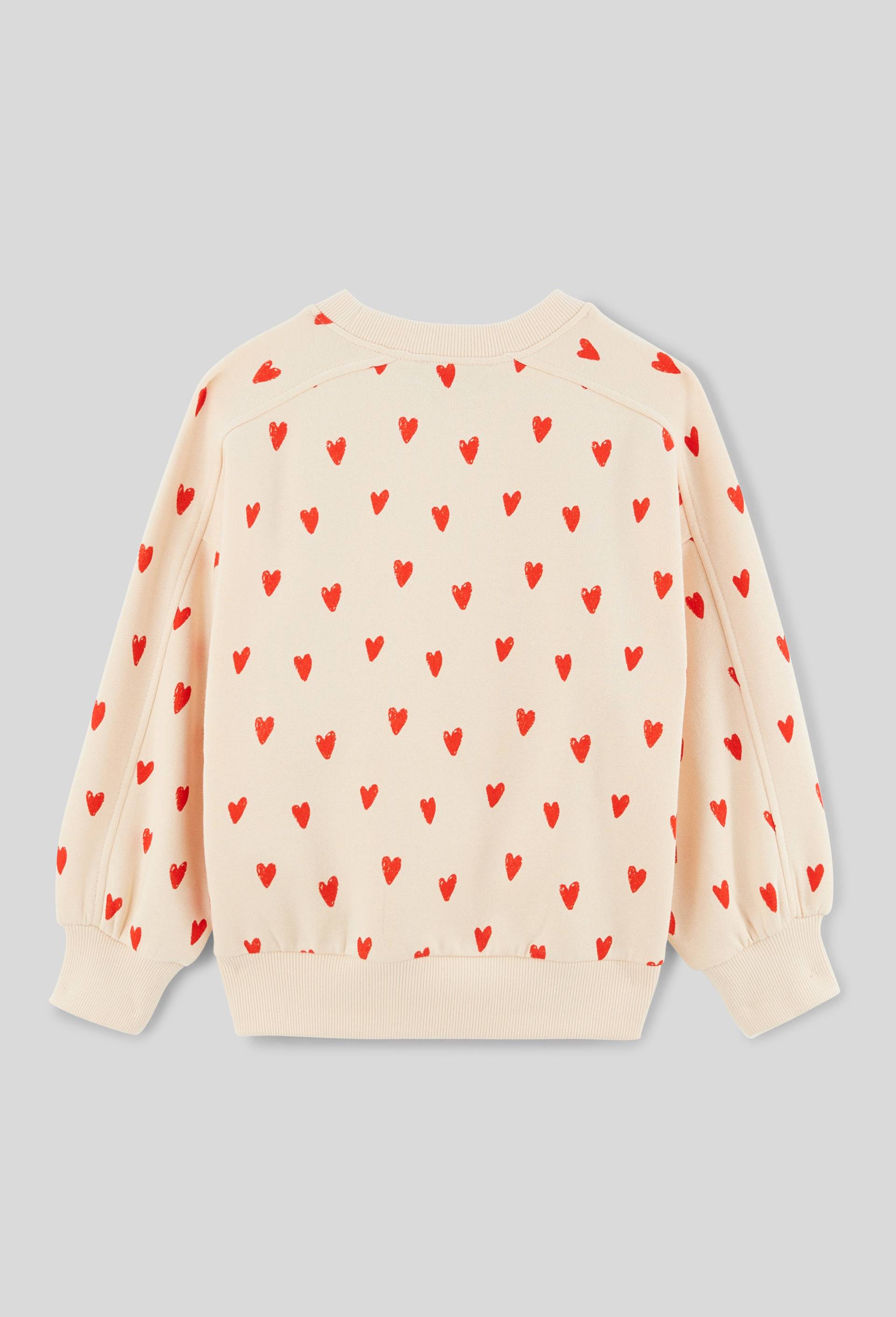 Sweat imprim&eacute; contenant du coton BIO GOTS, Beige clair, large image number 1.0