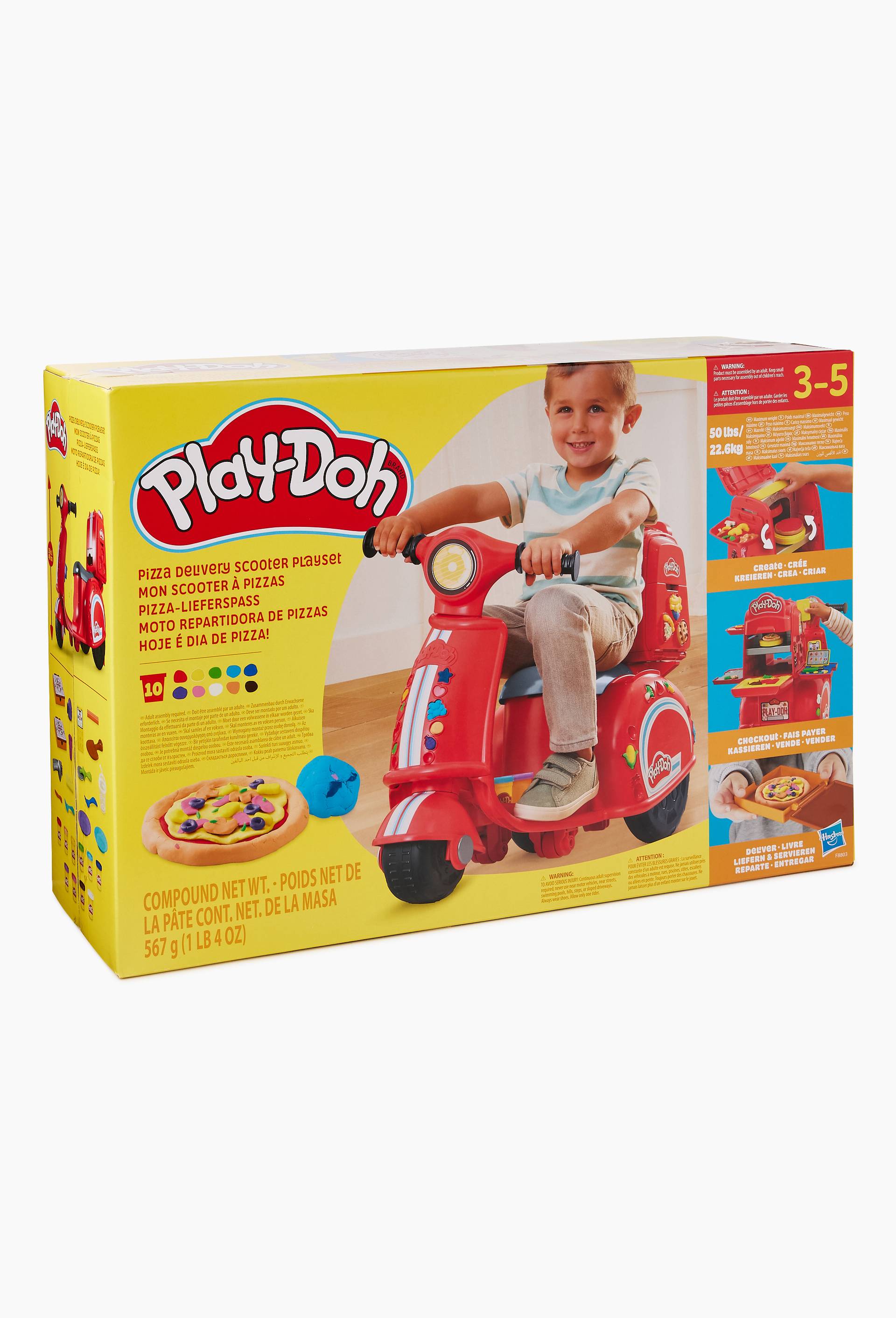 Play doh - mon scooter a pizzas, Multicolore, large image number 0