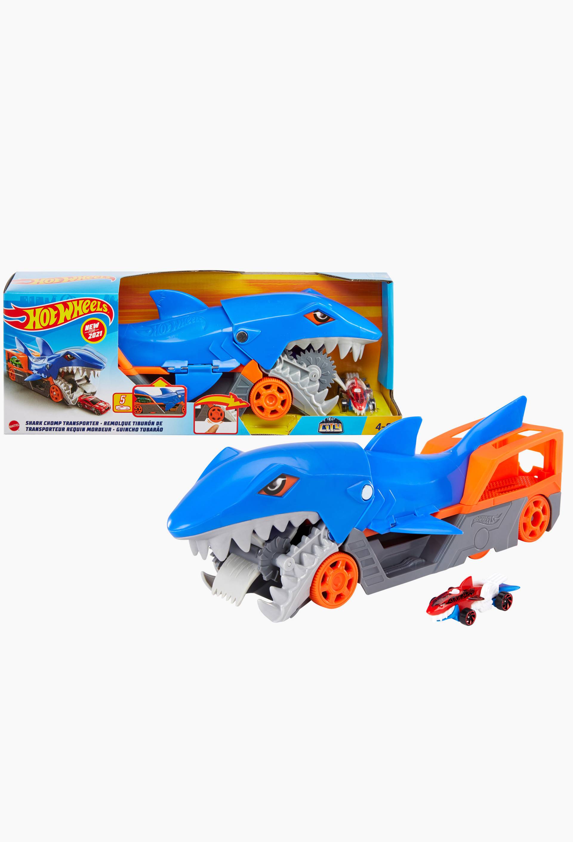 Hot Wheels - Transporteur requin, Multicolore, large image number 5