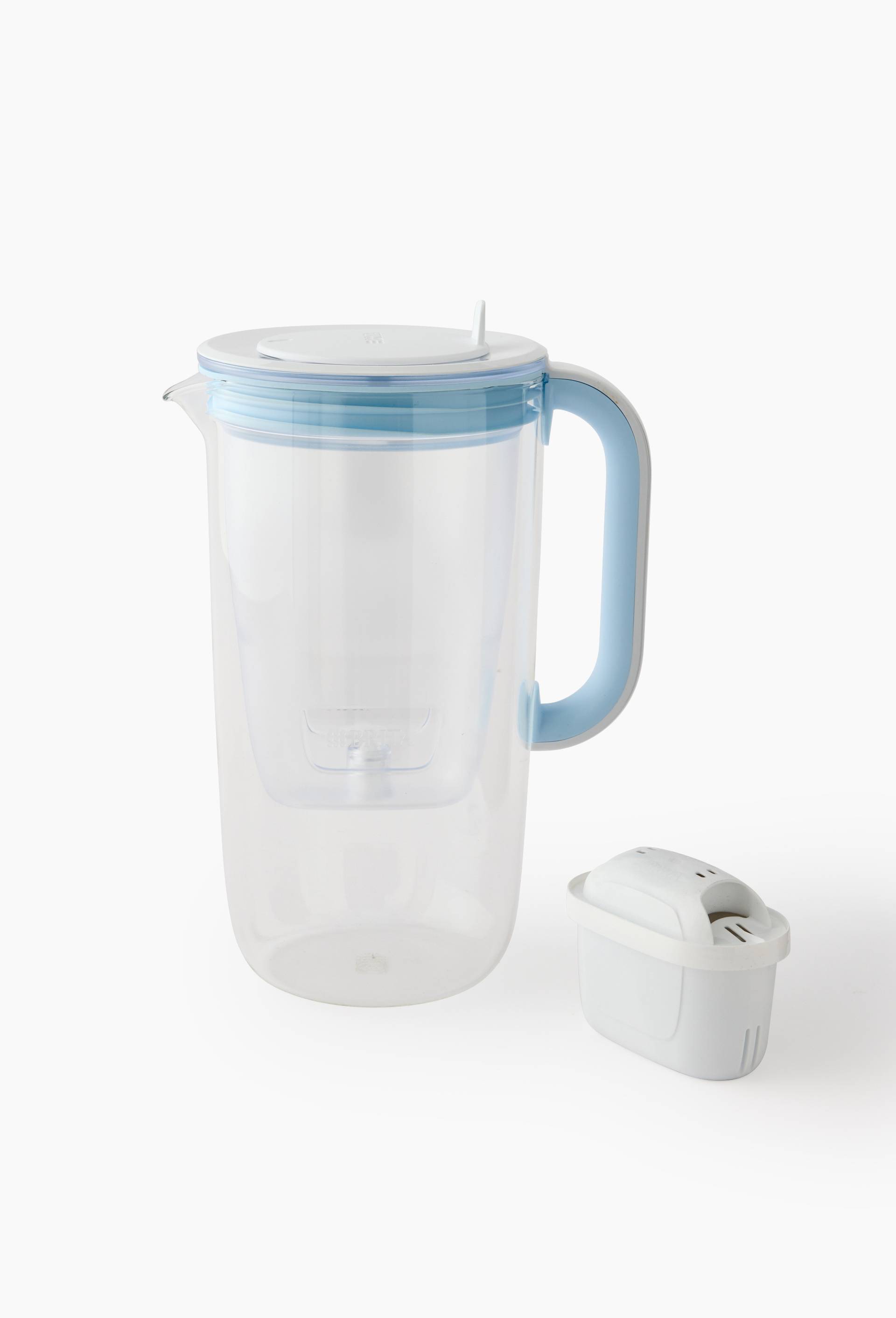 Carafe filtrante, 2,4L, en verre, Blanc, large image number 0