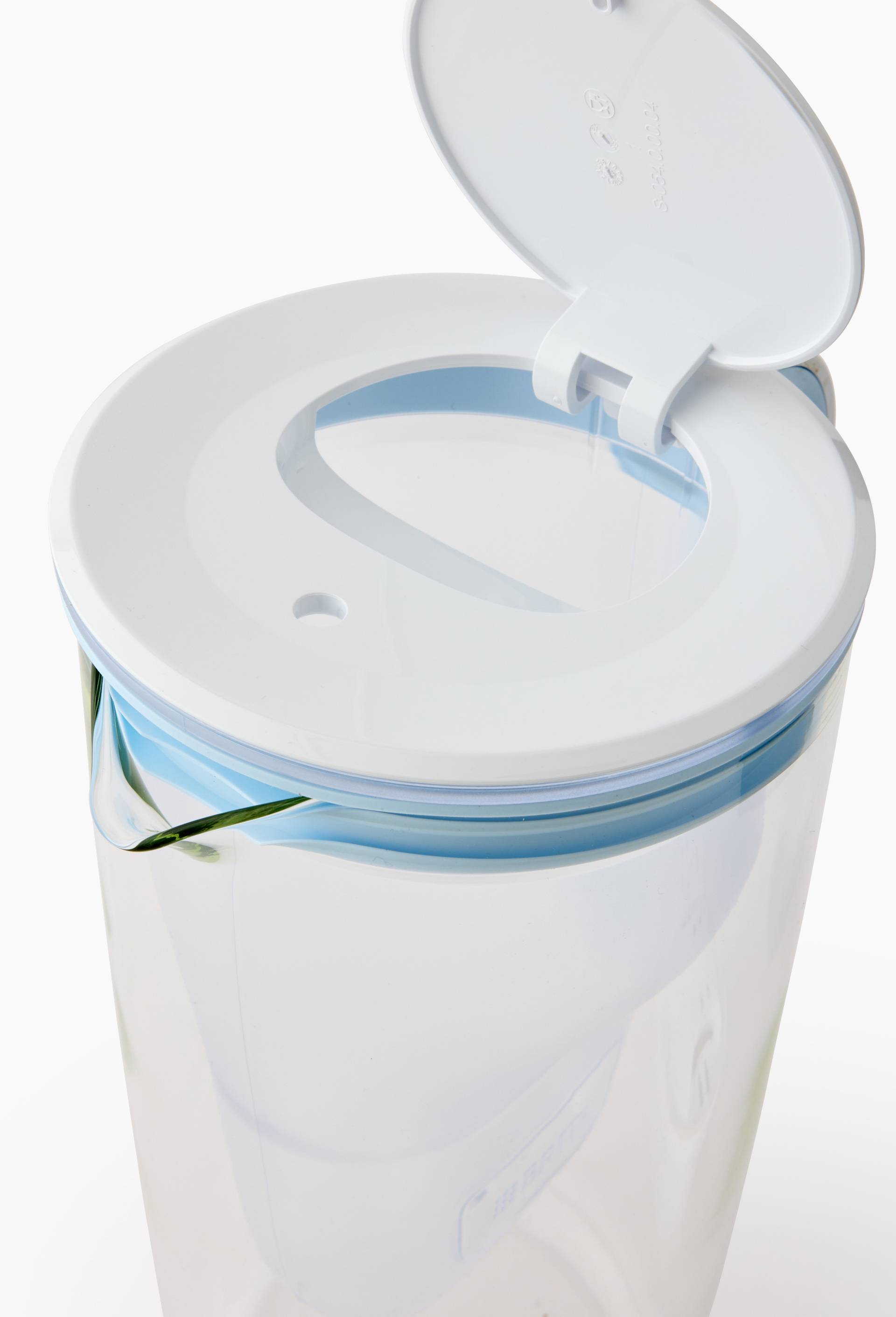 Carafe filtrante, 2,4L, en verre, Blanc, large image number 1