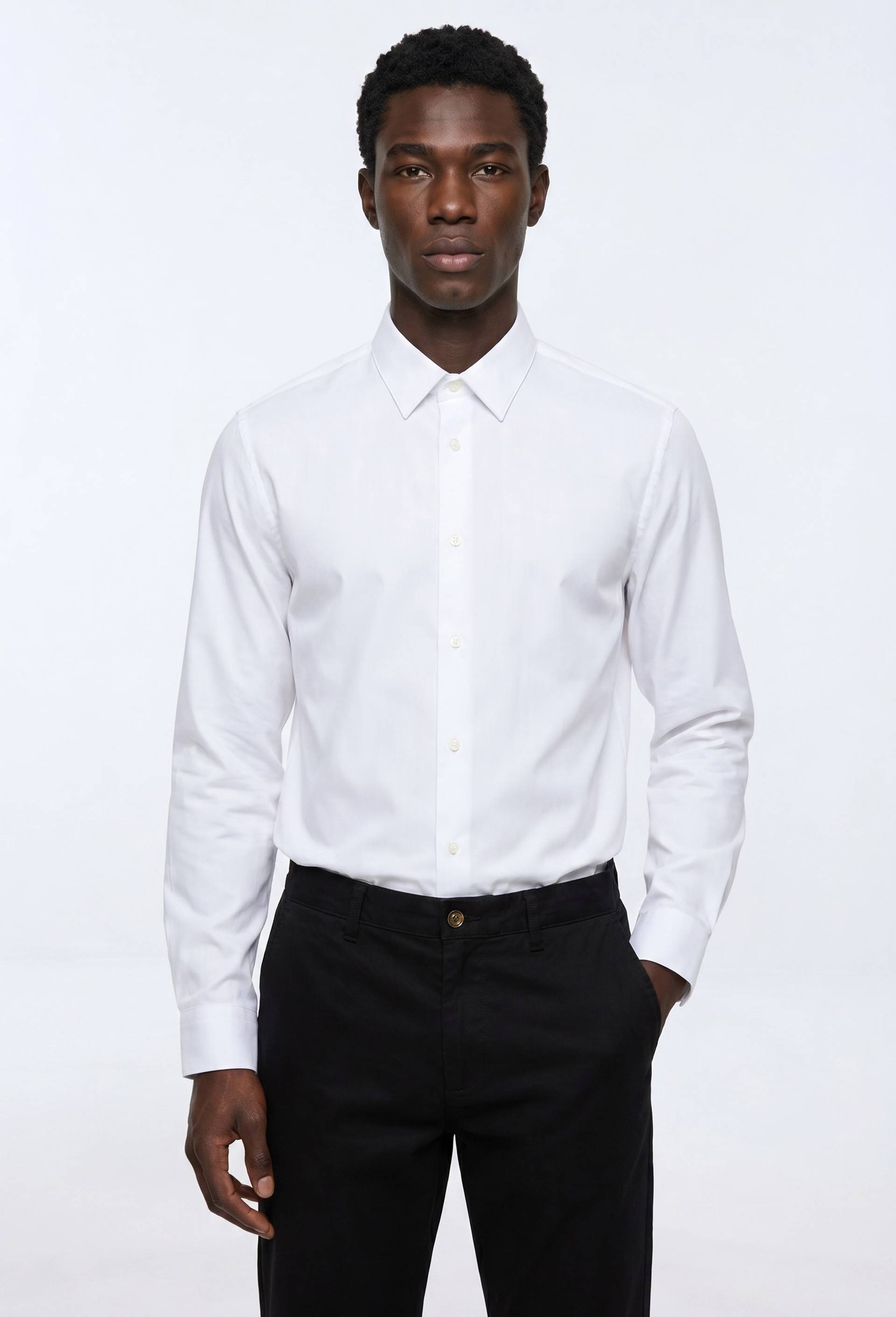 Chemise ville en coton, Blanc, large image number 0