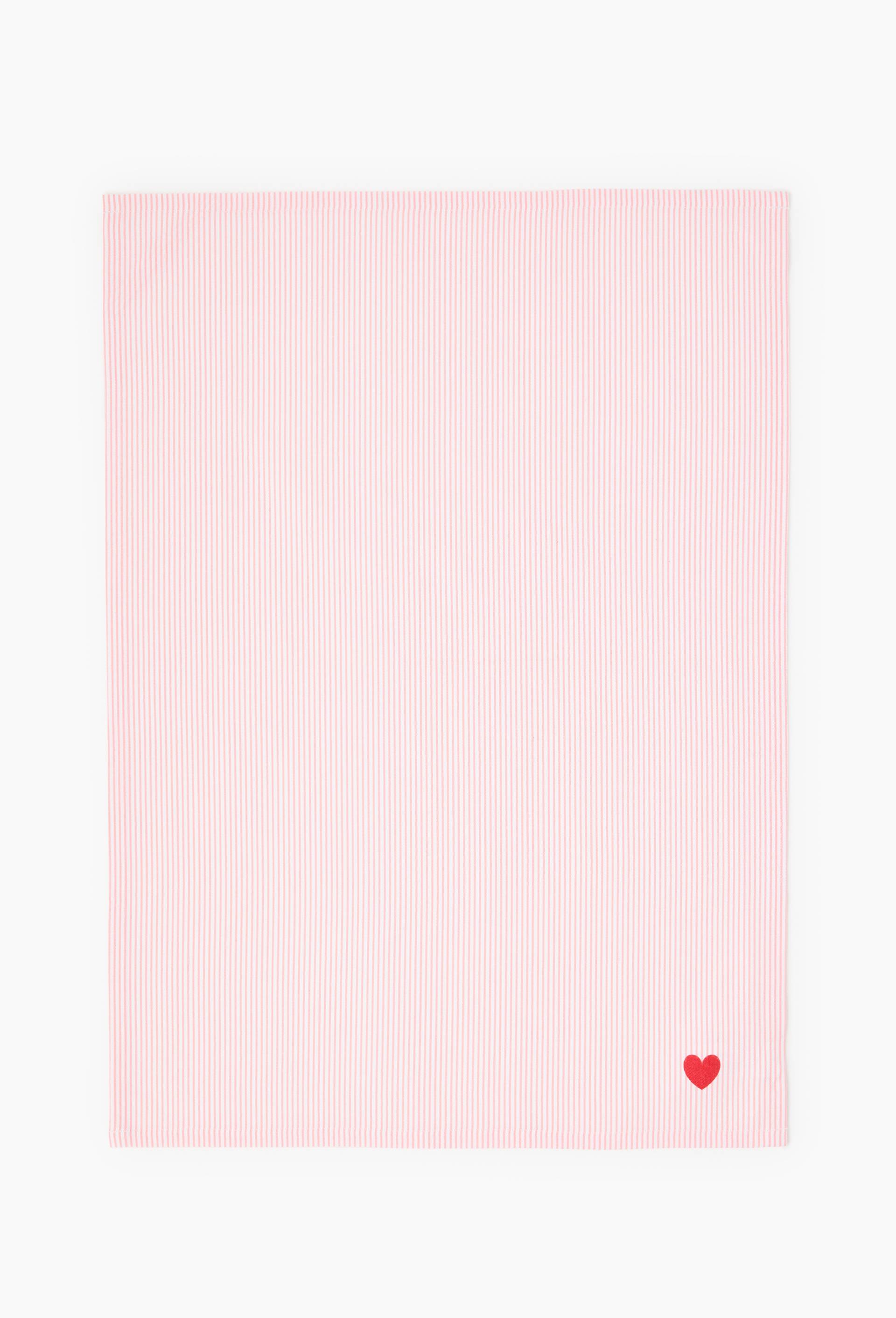 Torchon imprim&eacute;, 50x70cm, 100% coton recycl&eacute;, Rose, large image number 2