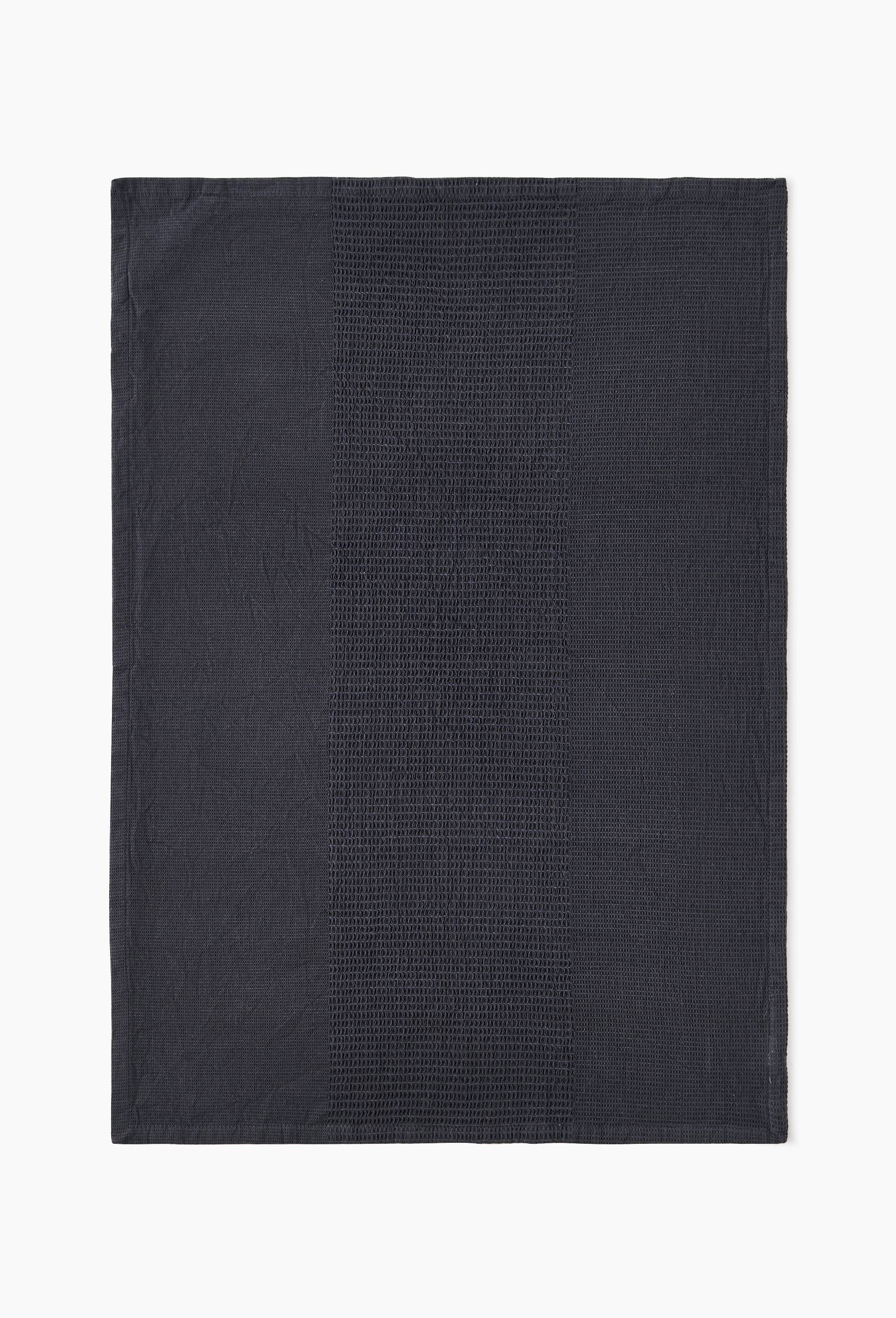 Torchon, 50x70cm, nid d'abeille, coton, Gris fonc&eacute;, large image number 0