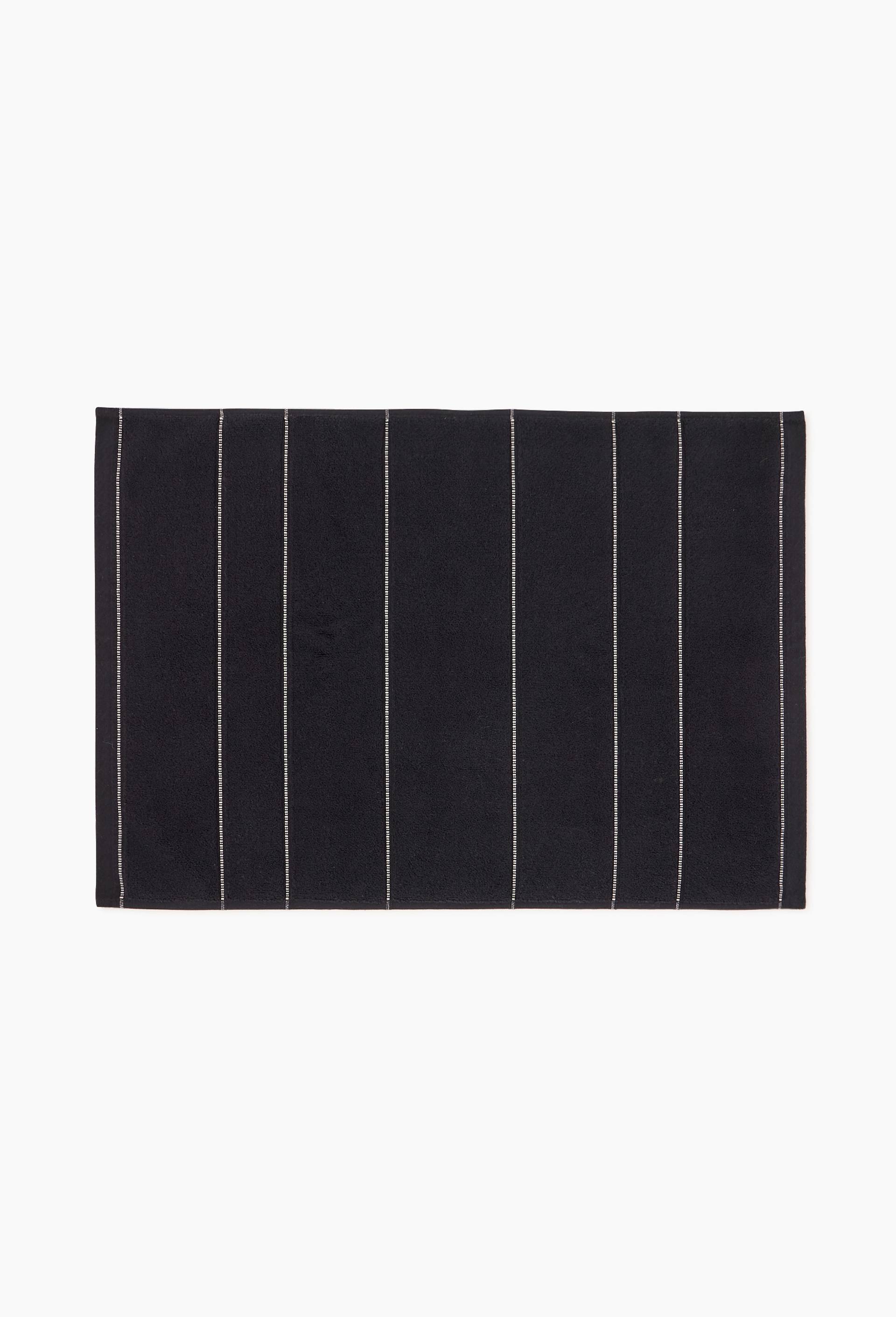 Tapis de bain, 50x70cm, en coton BIO GOTS, Noir, large image number 0.0