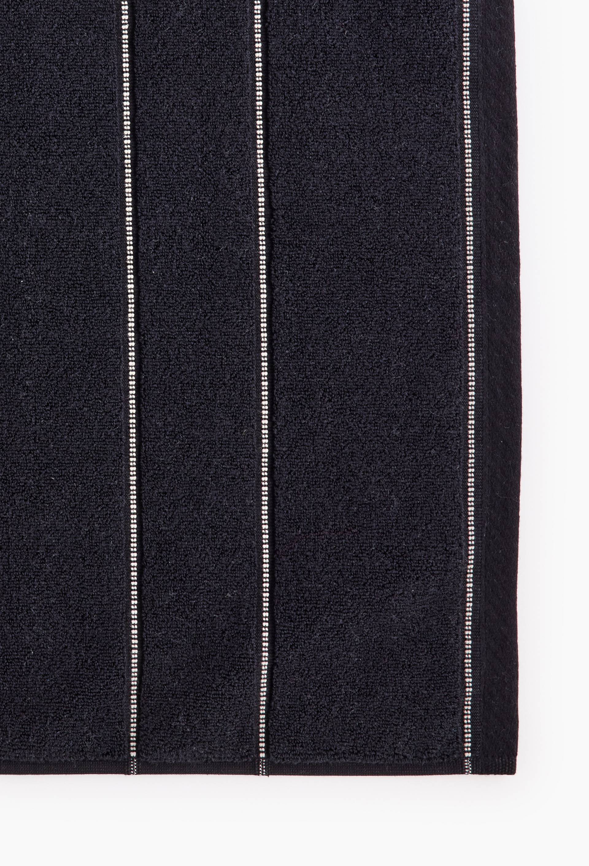 Tapis de bain, 50x70cm, en coton BIO GOTS, Noir, large image number 1.0