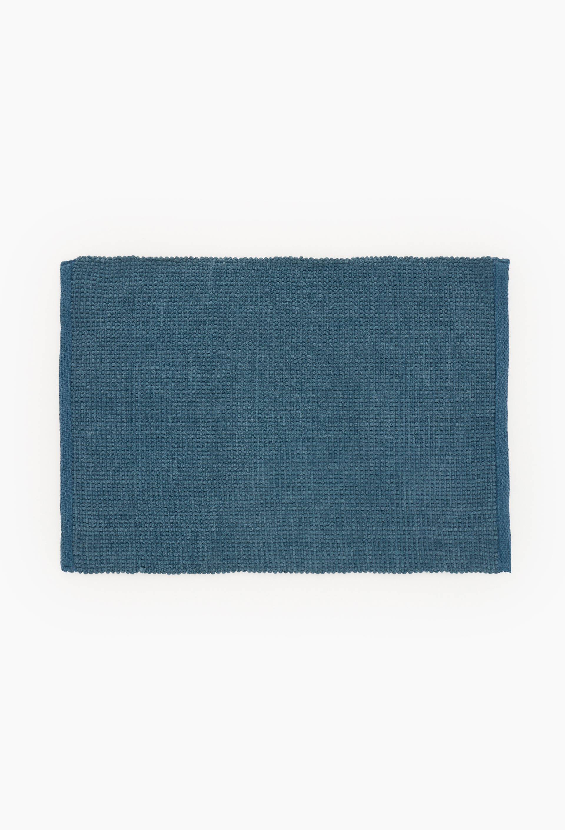 Tapis de bain à boules, 50x70cm, polycoton, Bleu, large image number 0