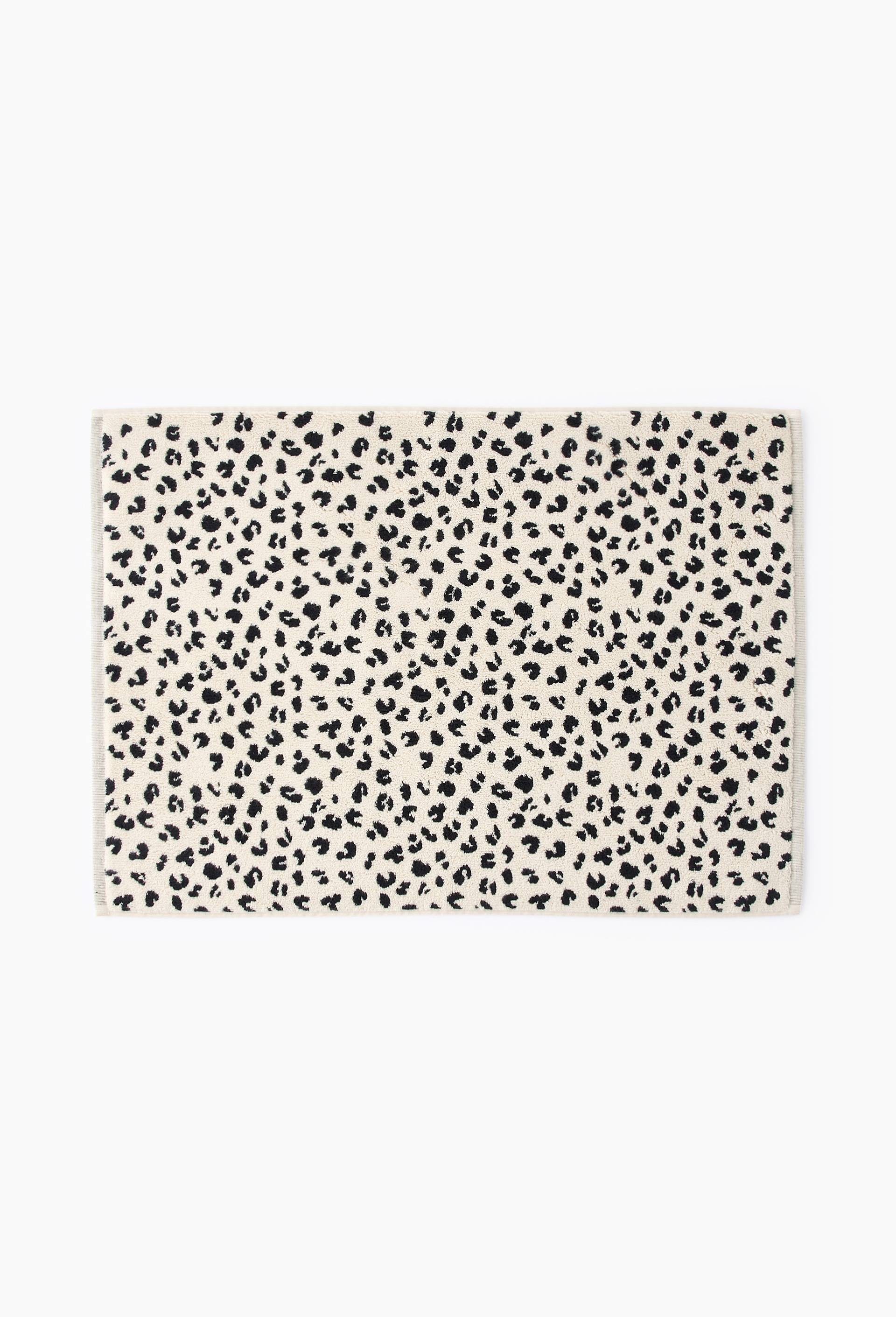 Tapis de bain à motif léopard, 50x70cm, en coton BIO GOTS, Noir, swatch image