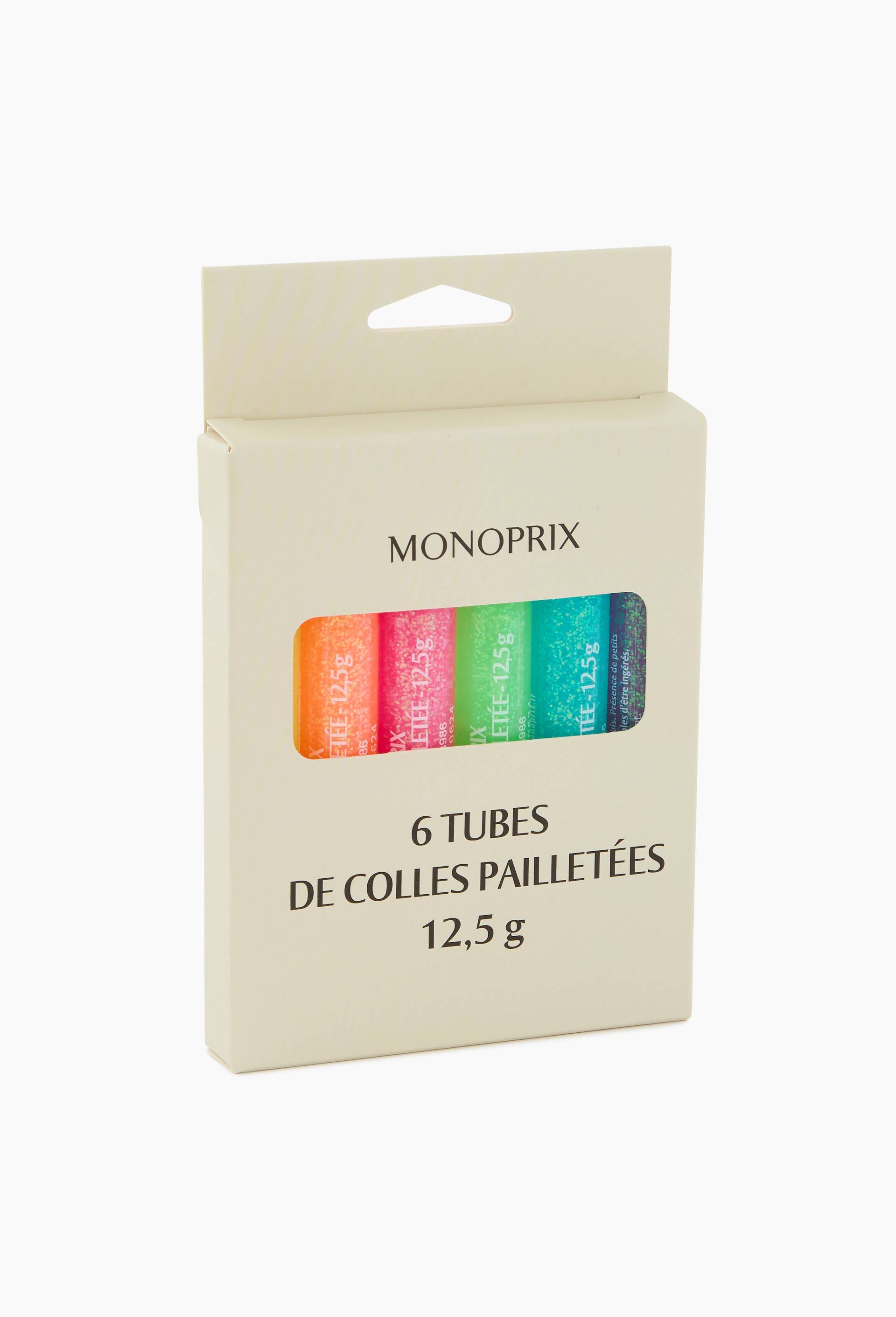 6 tubes de colles color&eacute;es, Multicolore, large image number 0