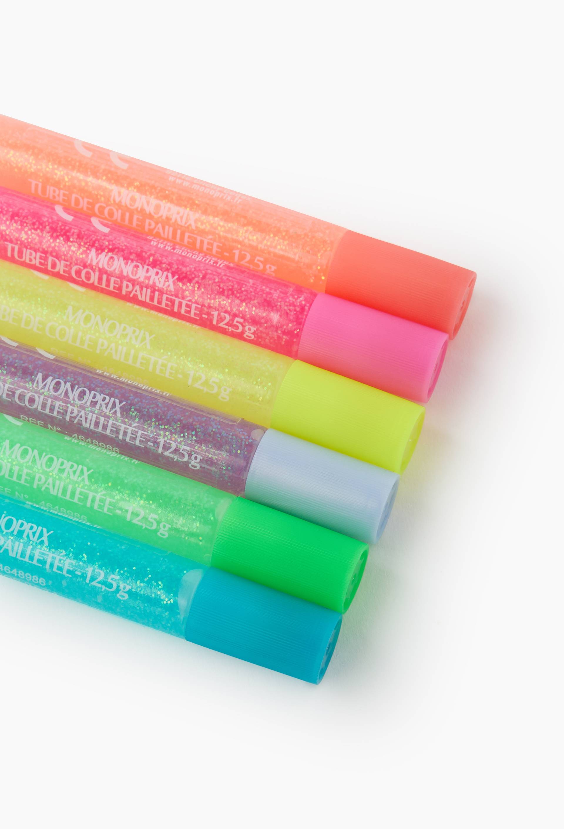 6 tubes de colles color&eacute;es, Multicolore, large image number 1.0
