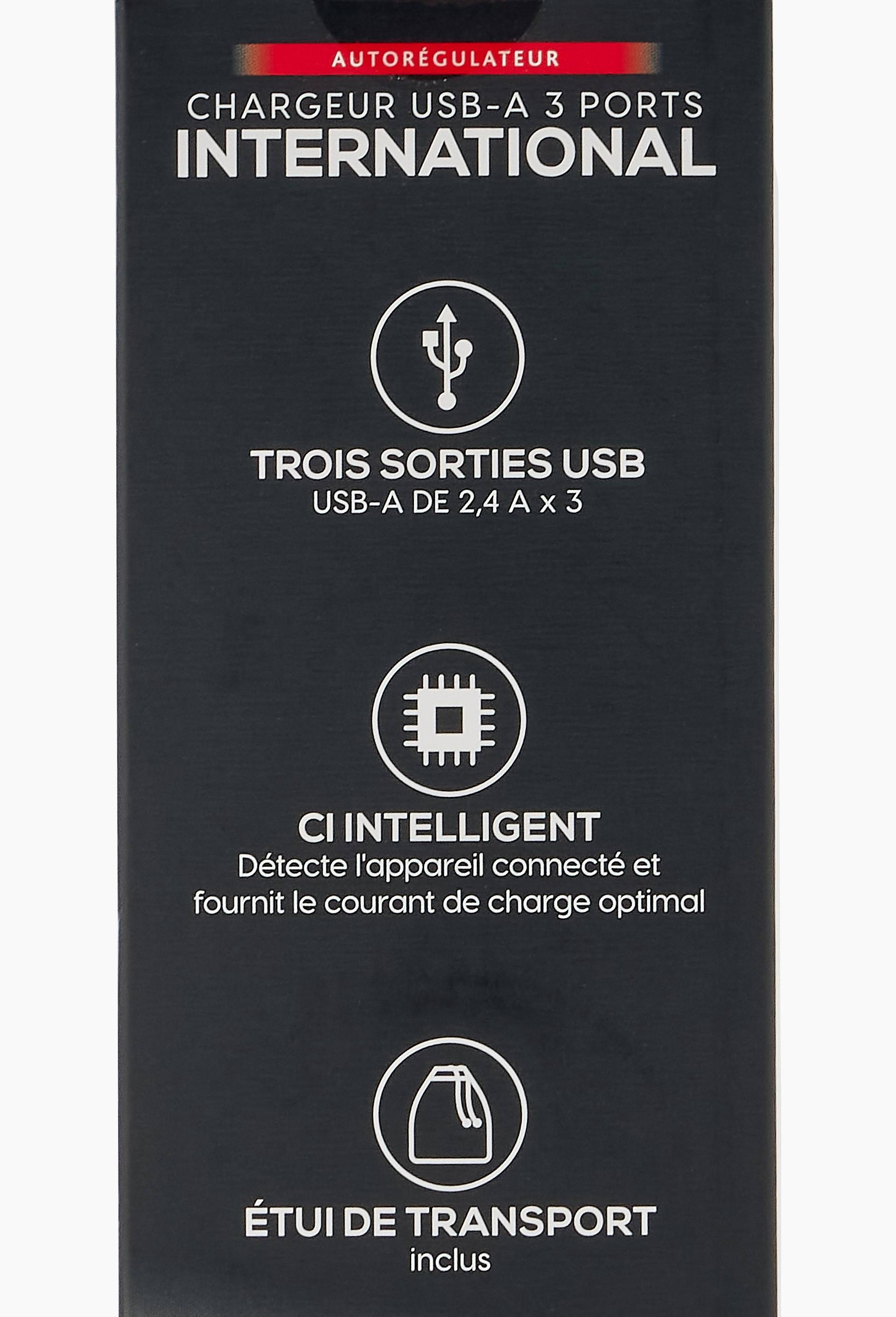 Chargeur USB &agrave; 3 ports > monde, Multicolore, large image number 1