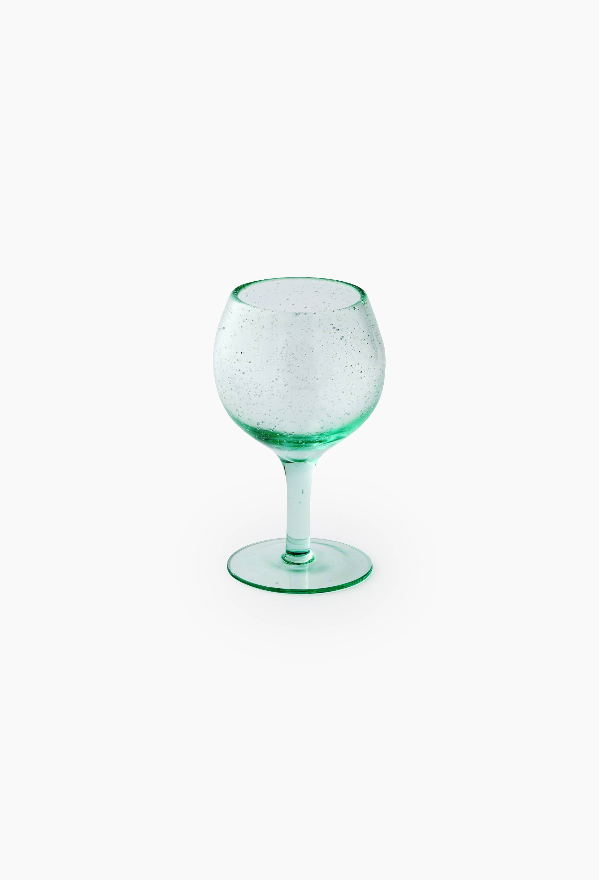 Verre &agrave; pied finition bull&eacute;e, 40cl, Vert clair, large image number 0