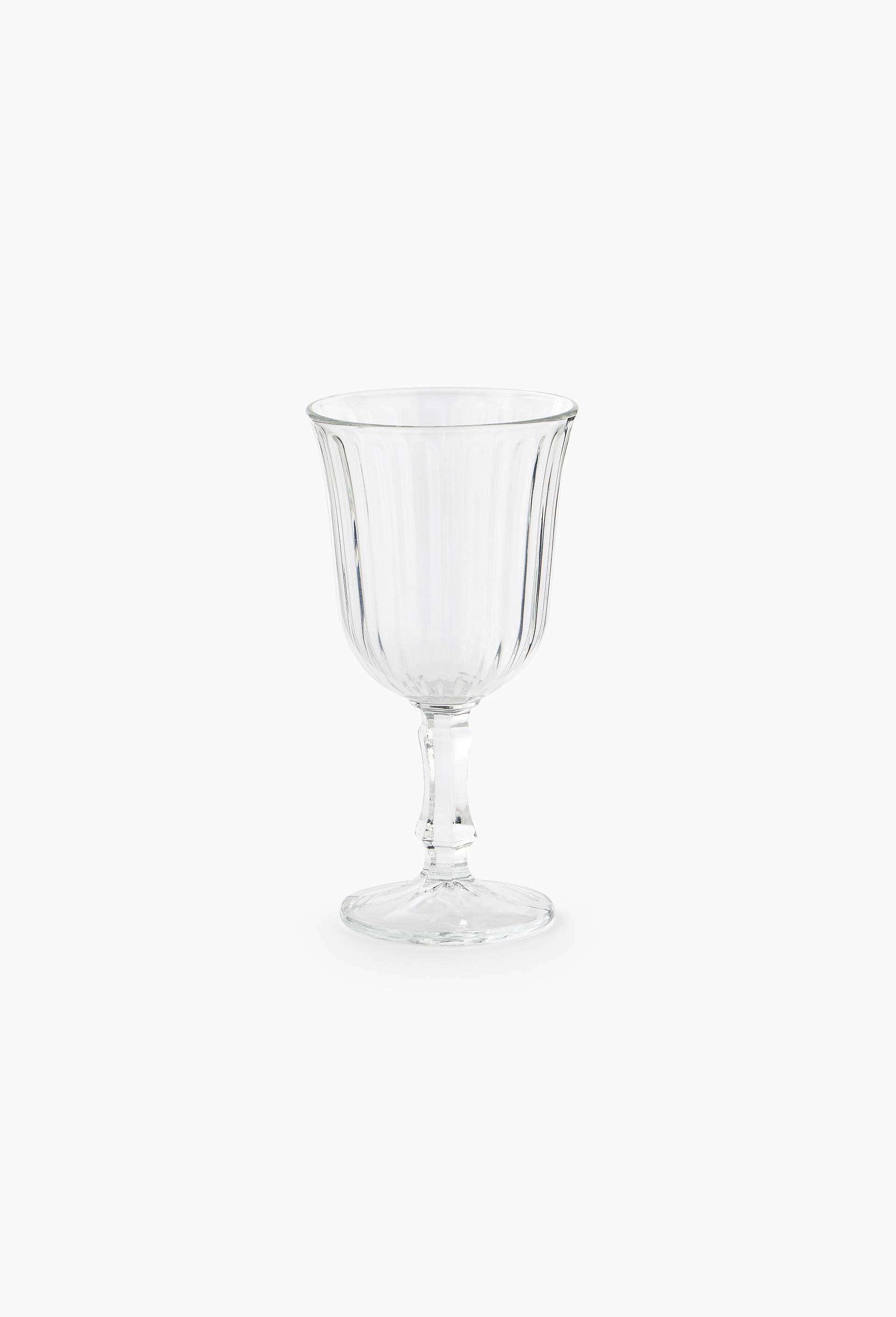 Verre &agrave; vin finition stri&eacute;e, 24cl, Transparent, large image number 0
