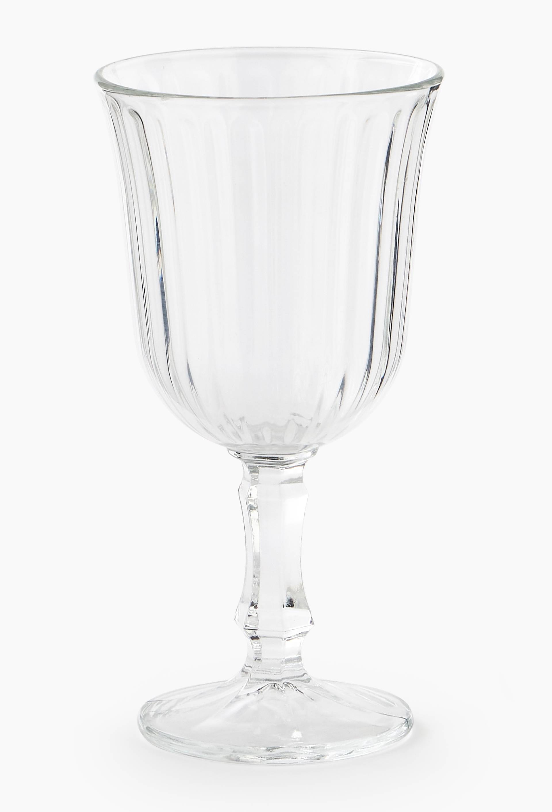 Verre &agrave; vin finition stri&eacute;e, 24cl, Transparent, large image number 1.0