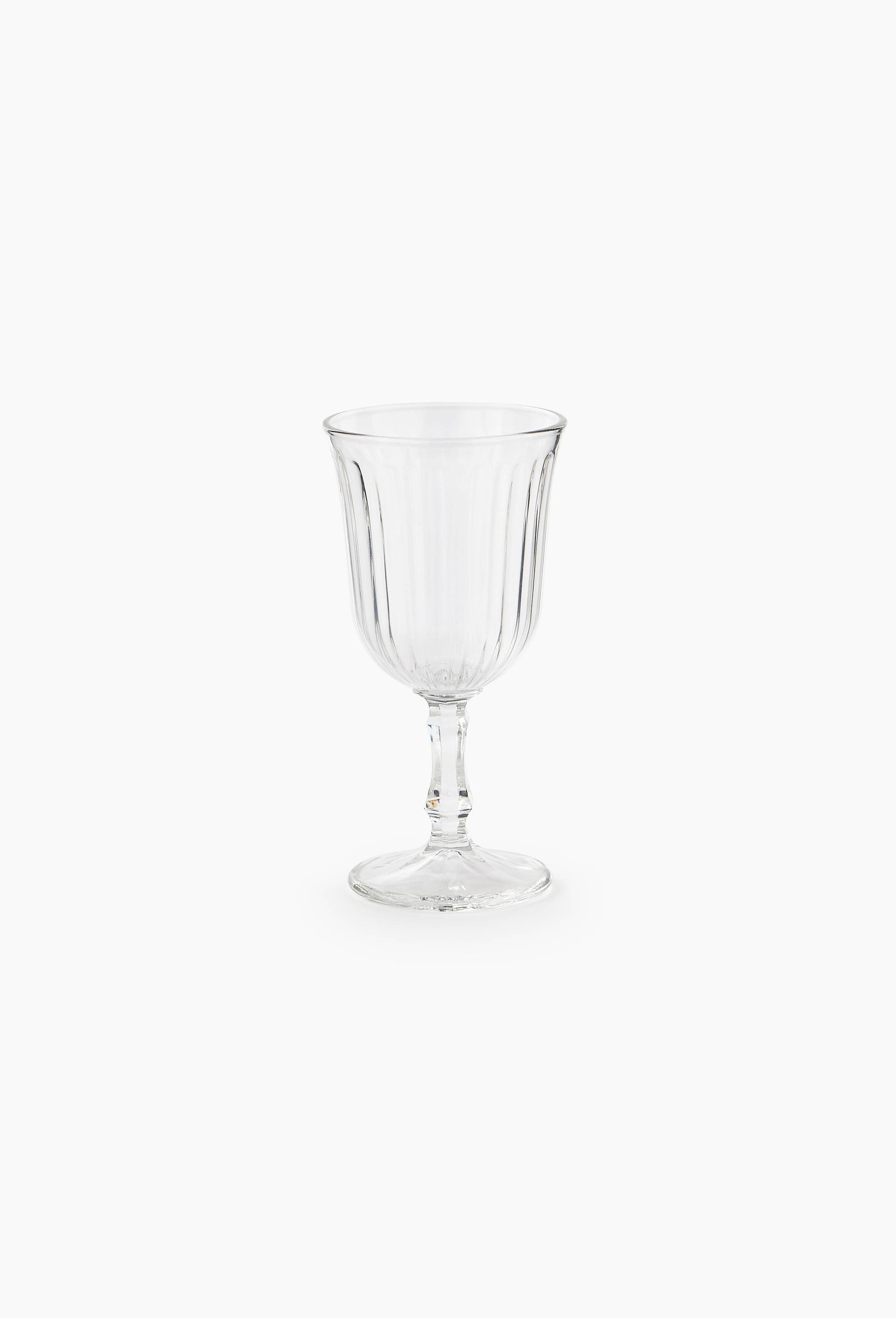 Verre &agrave; vin finition stri&eacute;e, 18cl, Transparent, large image number 0.0