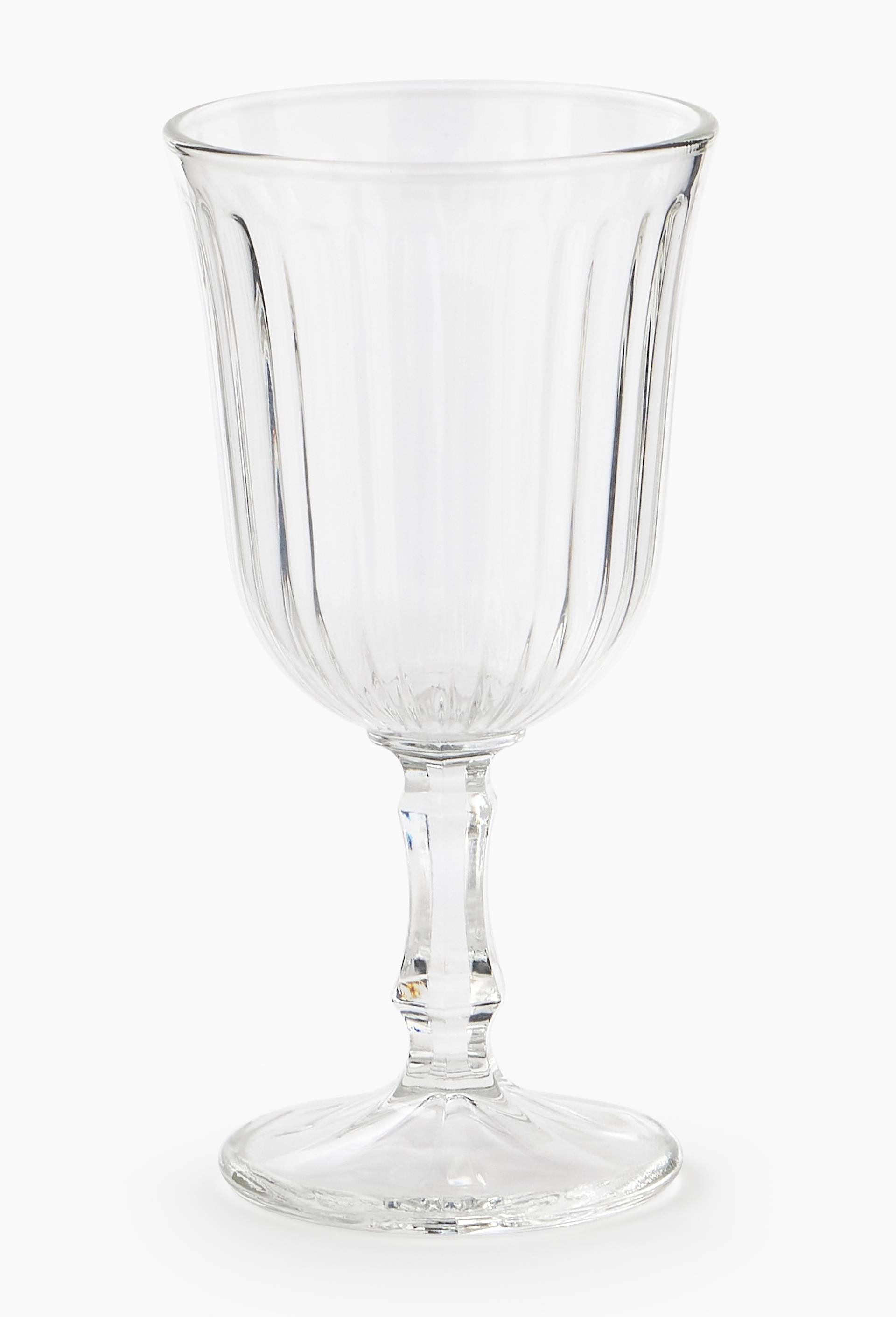 Verre &agrave; vin finition stri&eacute;e, 18cl, Transparent, large image number 1.0