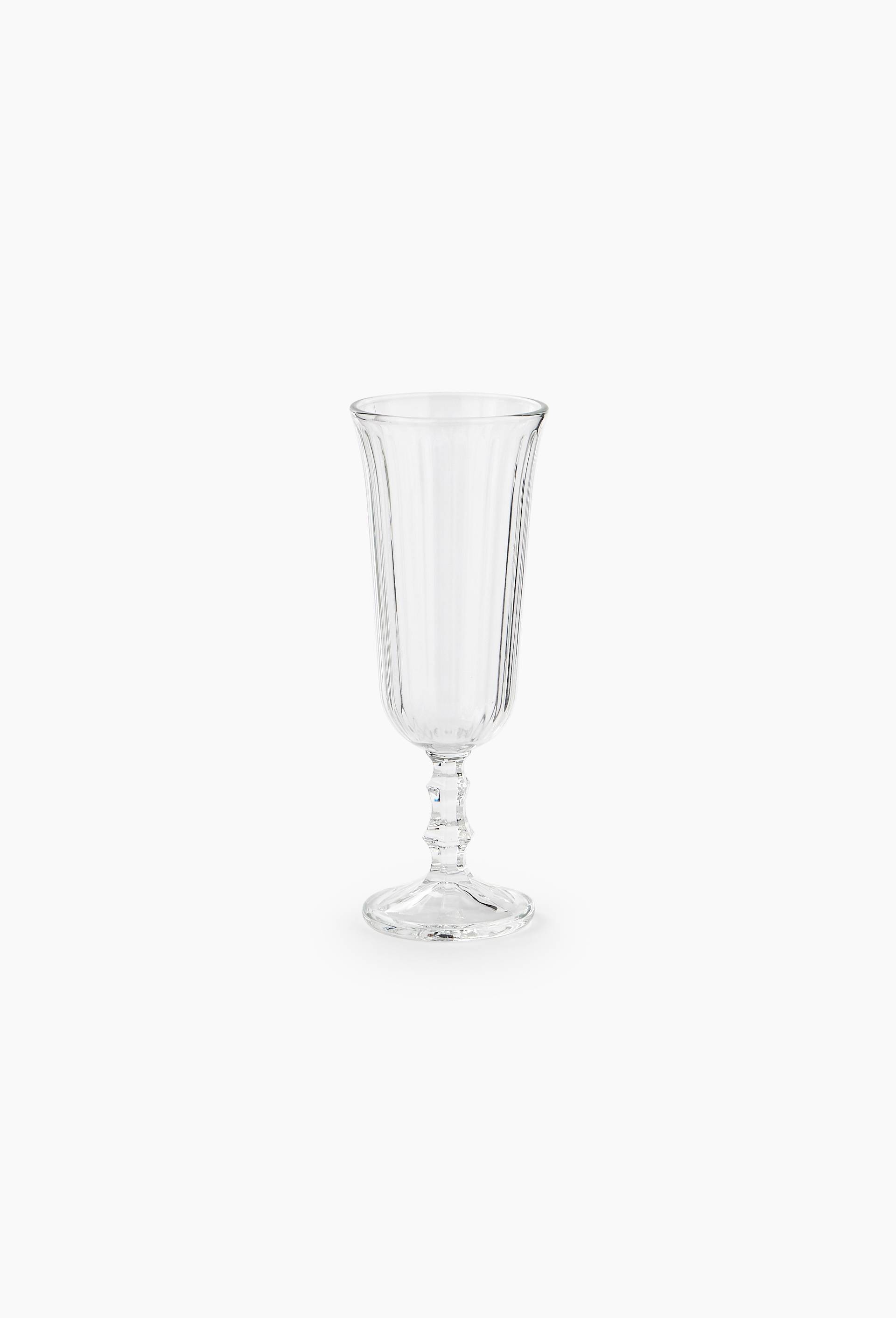 Fl&ucirc;te &agrave; champagne finition stri&eacute;e, 12cl, Transparent, large image number 0