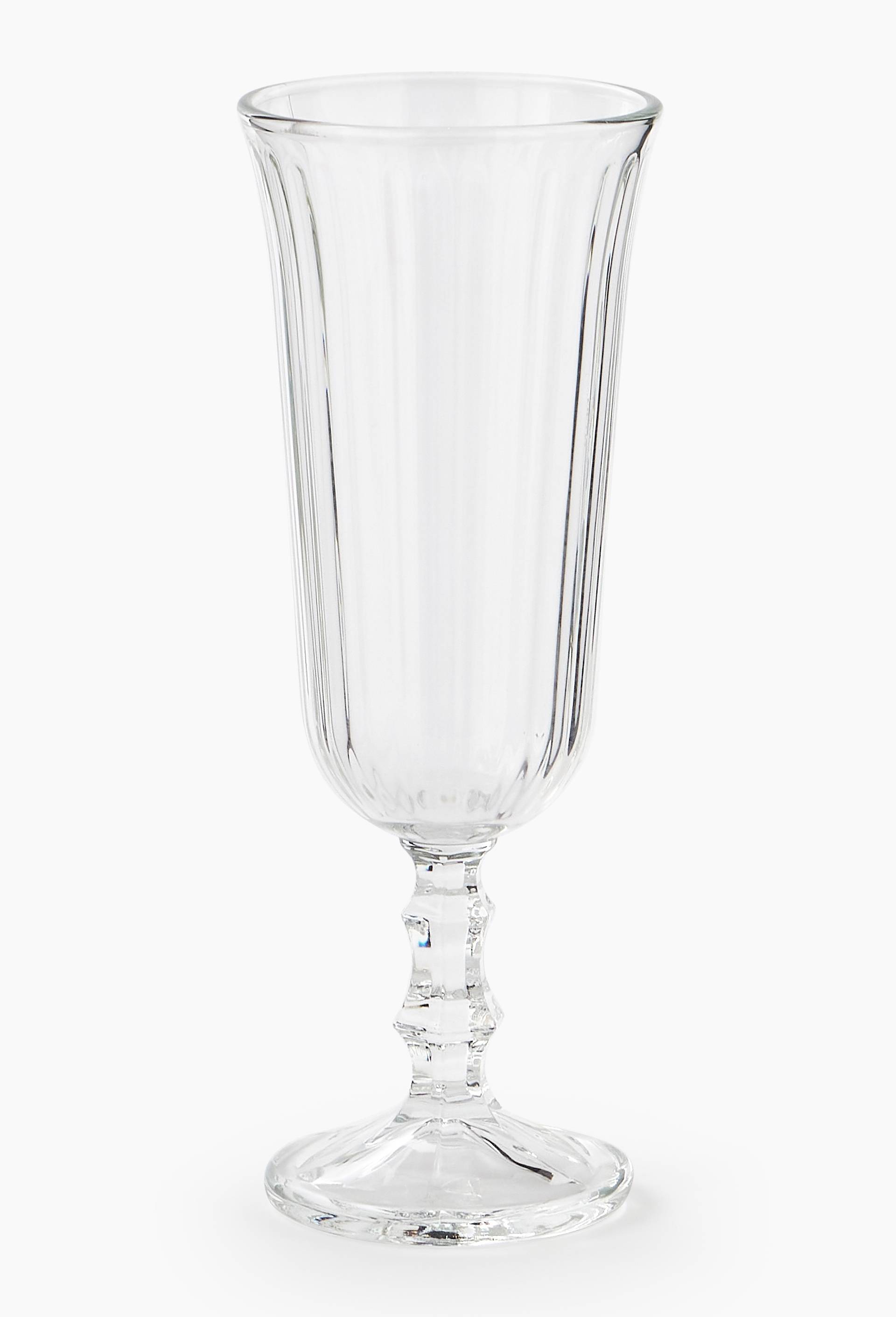Fl&ucirc;te &agrave; champagne finition stri&eacute;e, 12cl, Transparent, large image number 1