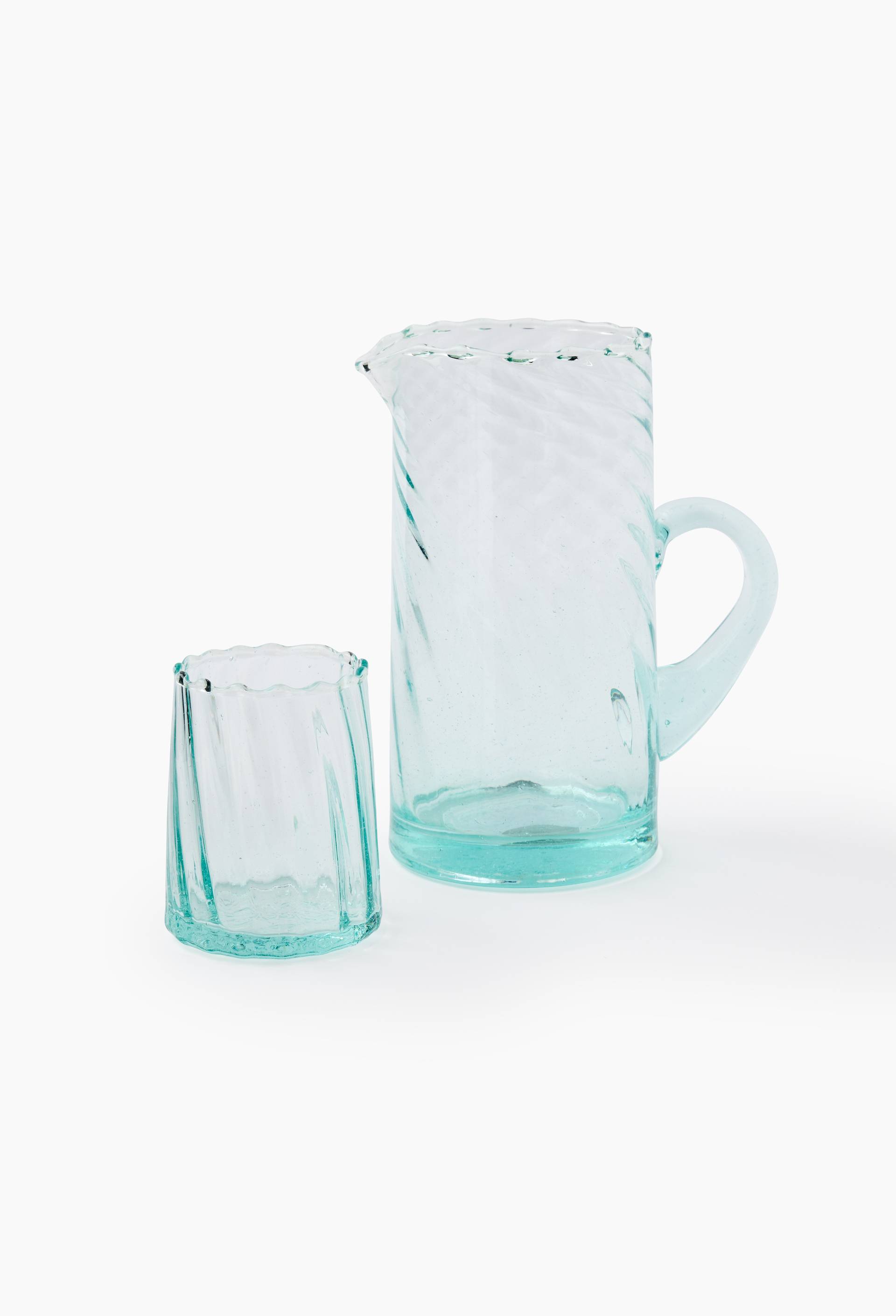Carafe finition verre recycl&eacute;, 1,1l, Transparent, large image number 1
