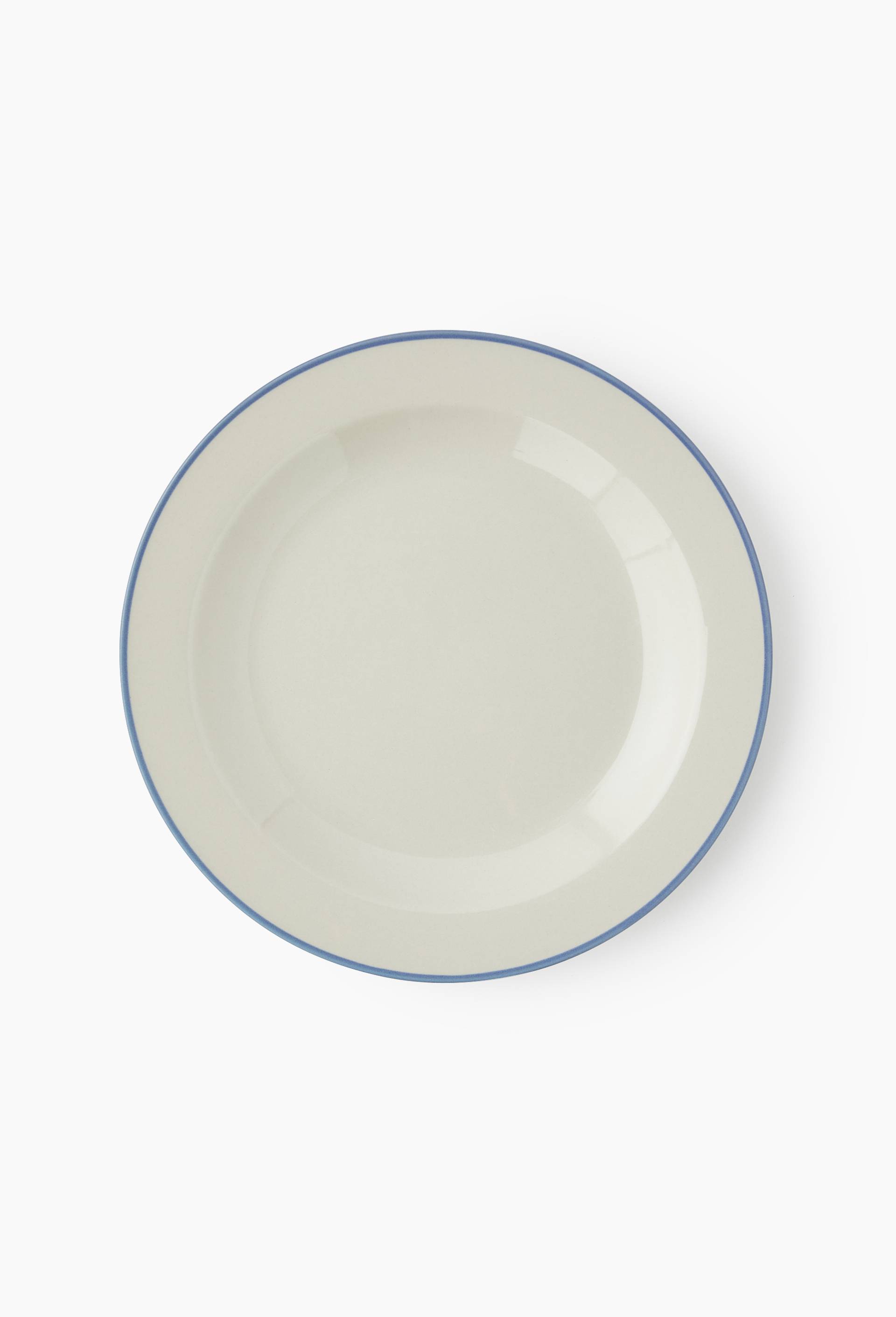 Assiette plate finition liser&eacute;, Bleu, large image number 0.0