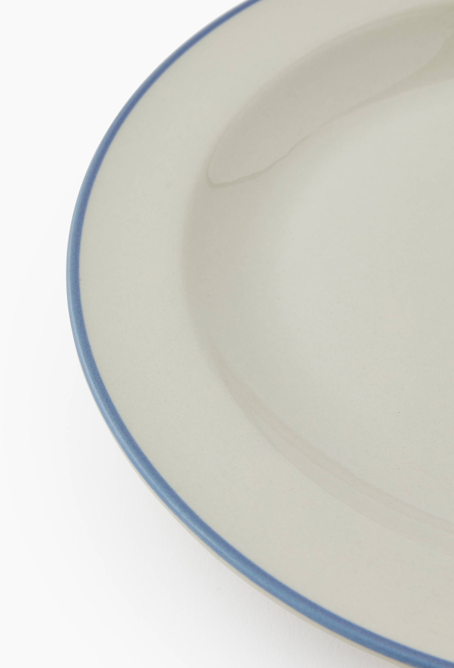 Assiette plate finition liser&eacute;, Bleu, large image number 1.0