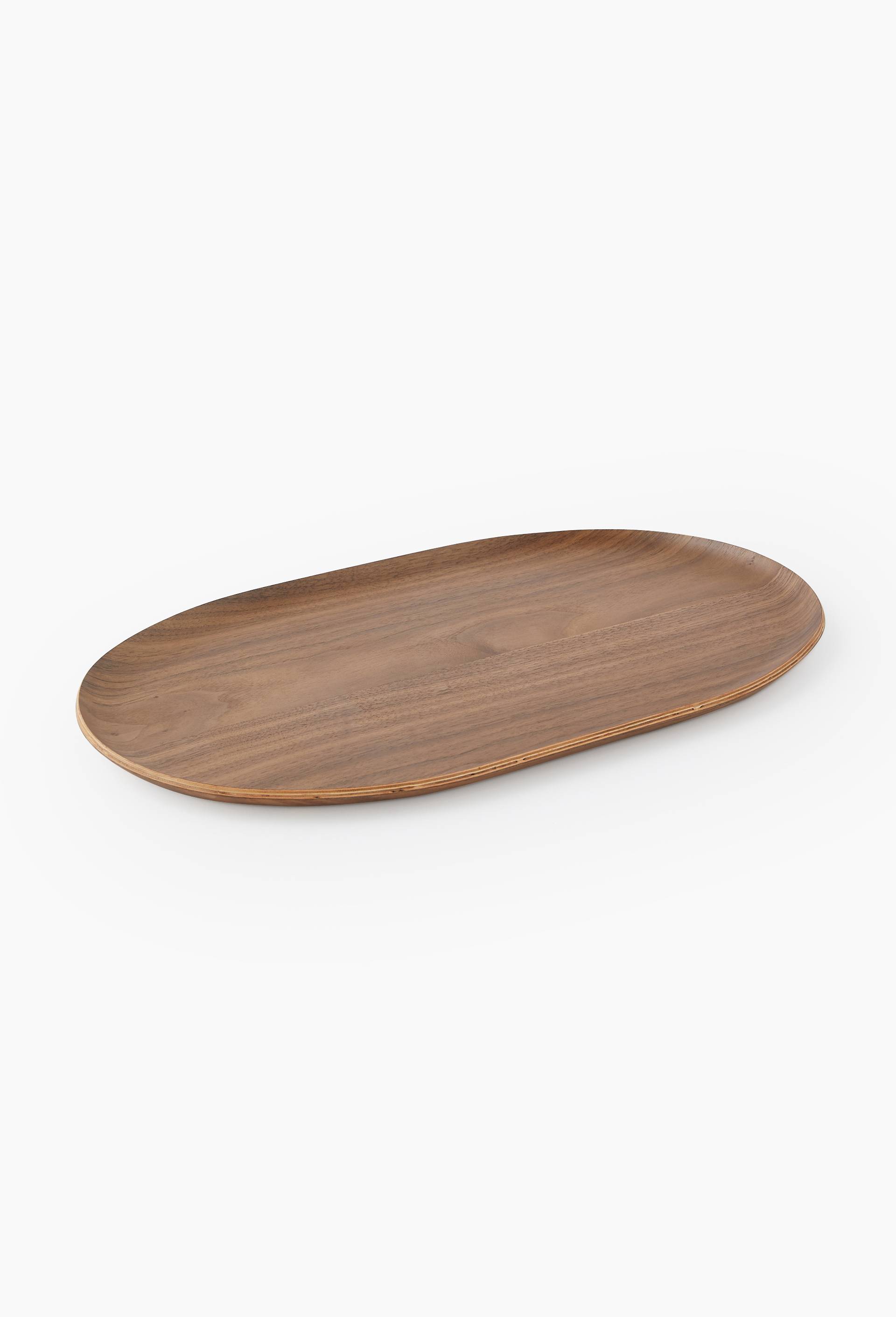 Plateau ovale, 40cm, Beige clair, large image number 0