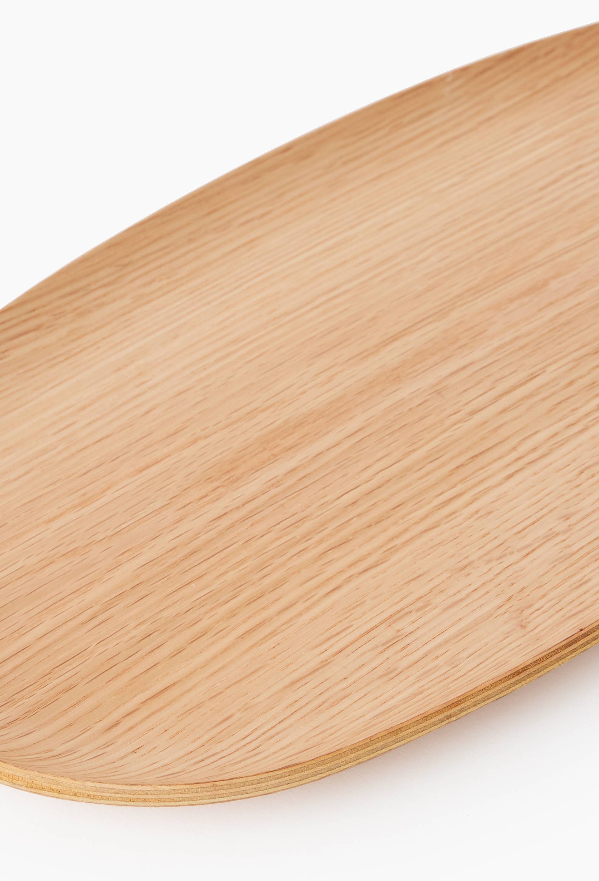 Plateau ovale, 35cm, bois de ch&ecirc;ne, Beige clair, large image number 1