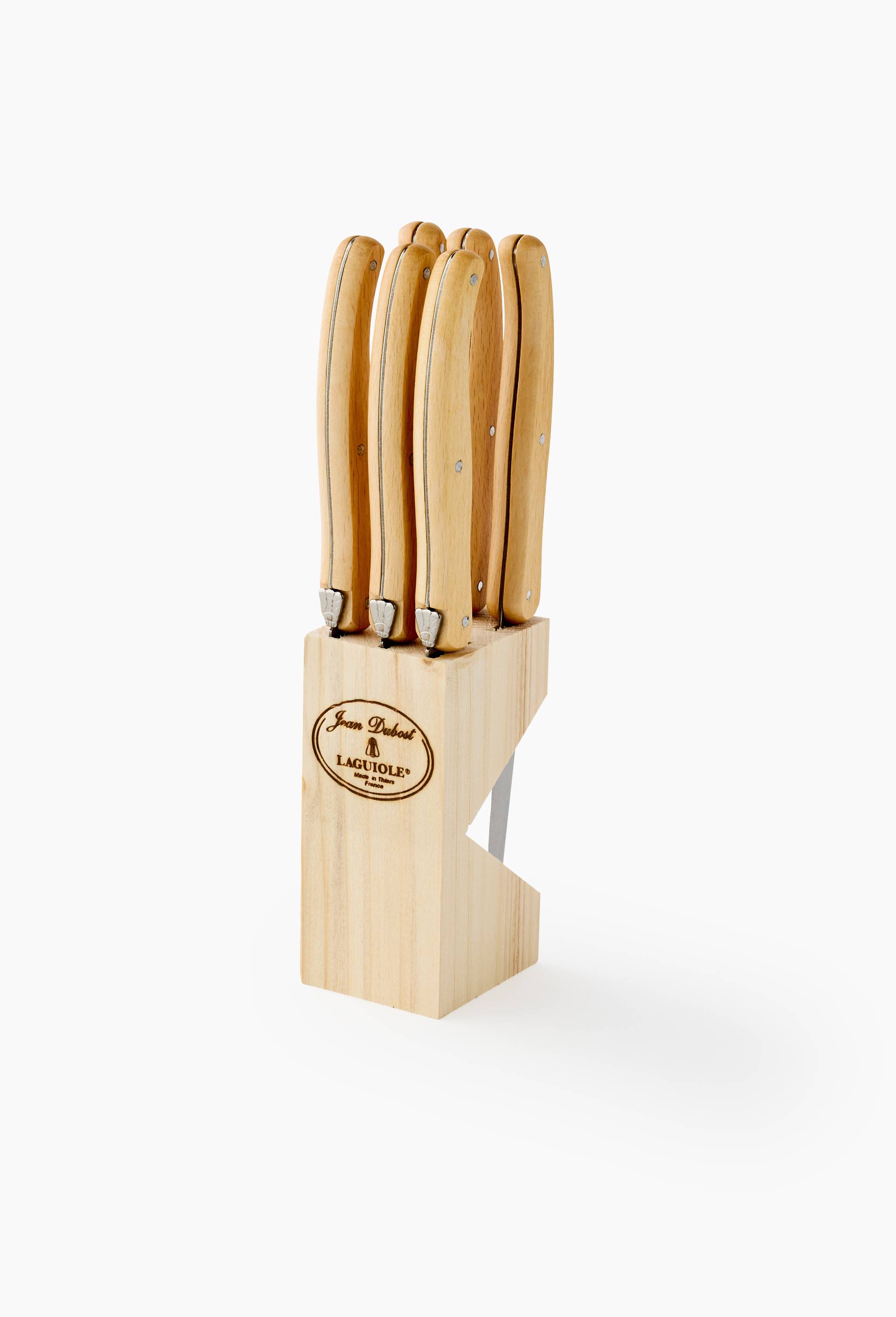 6 couteaux steak, Beige clair, large image number 0