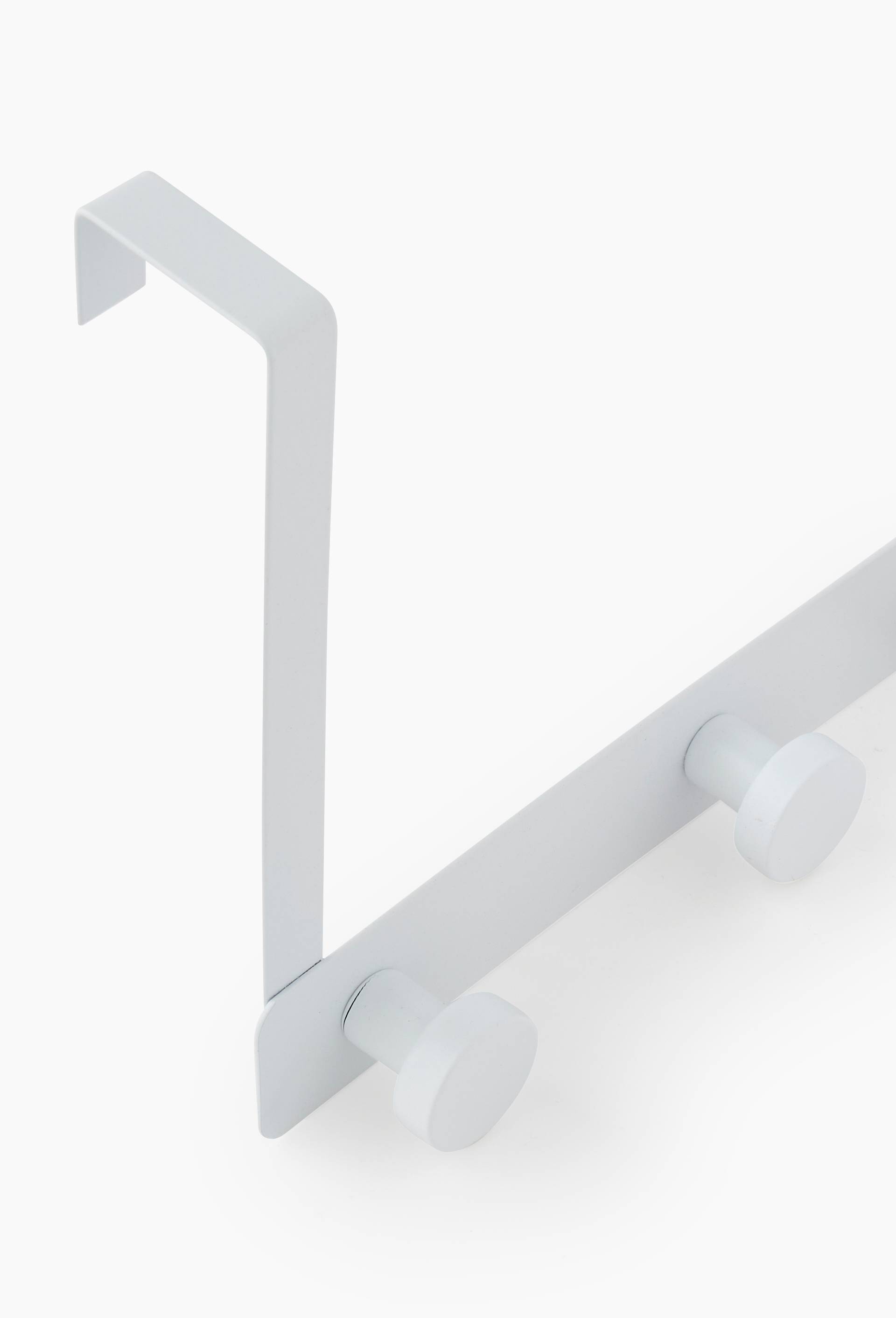Pat&egrave;re multiple de porte en m&eacute;tal, 25x7,5x20cm, Blanc, large image number 1.0