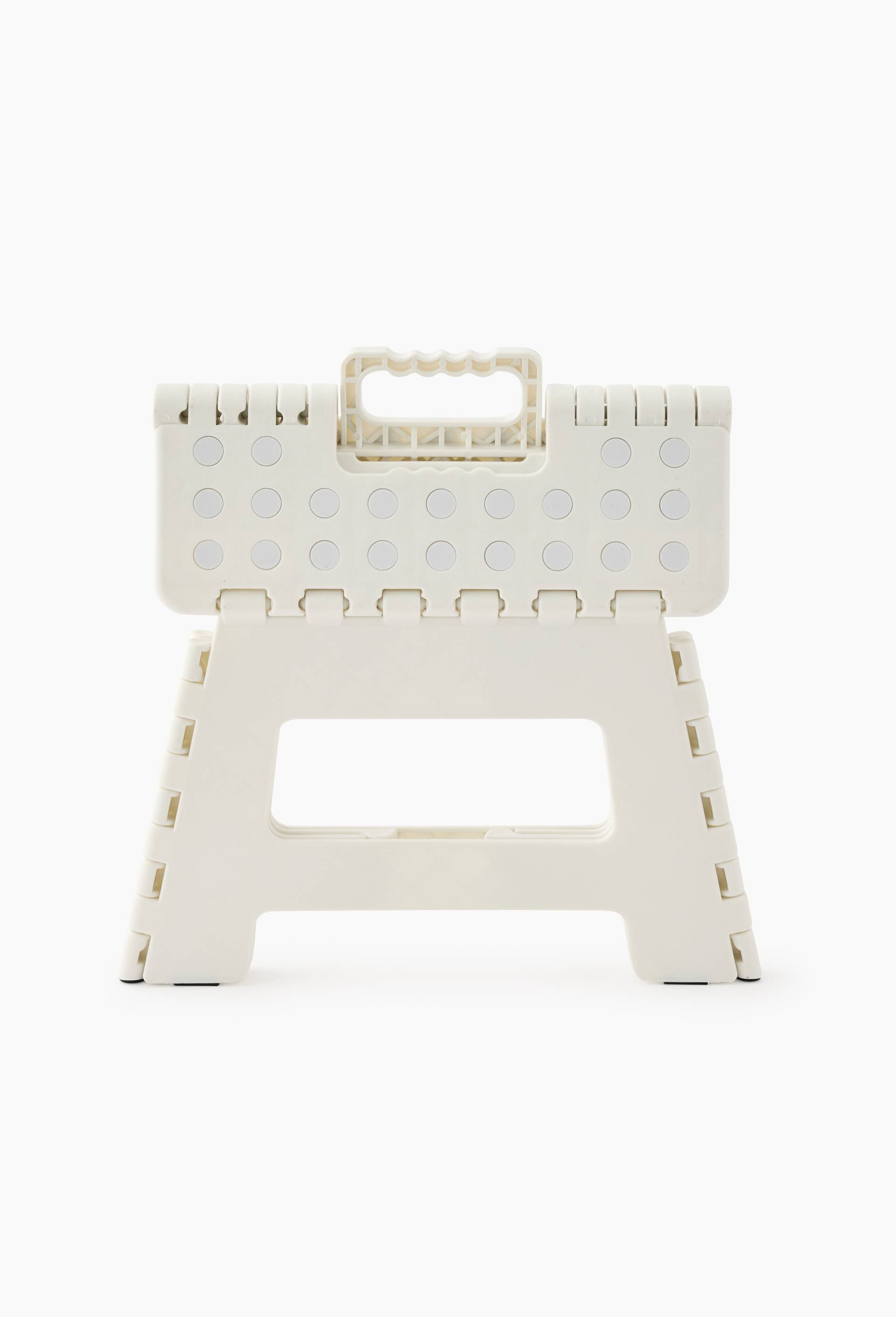 Marche-pieds en plastique, h25x25x40cm, Blanc, large image number 1.0