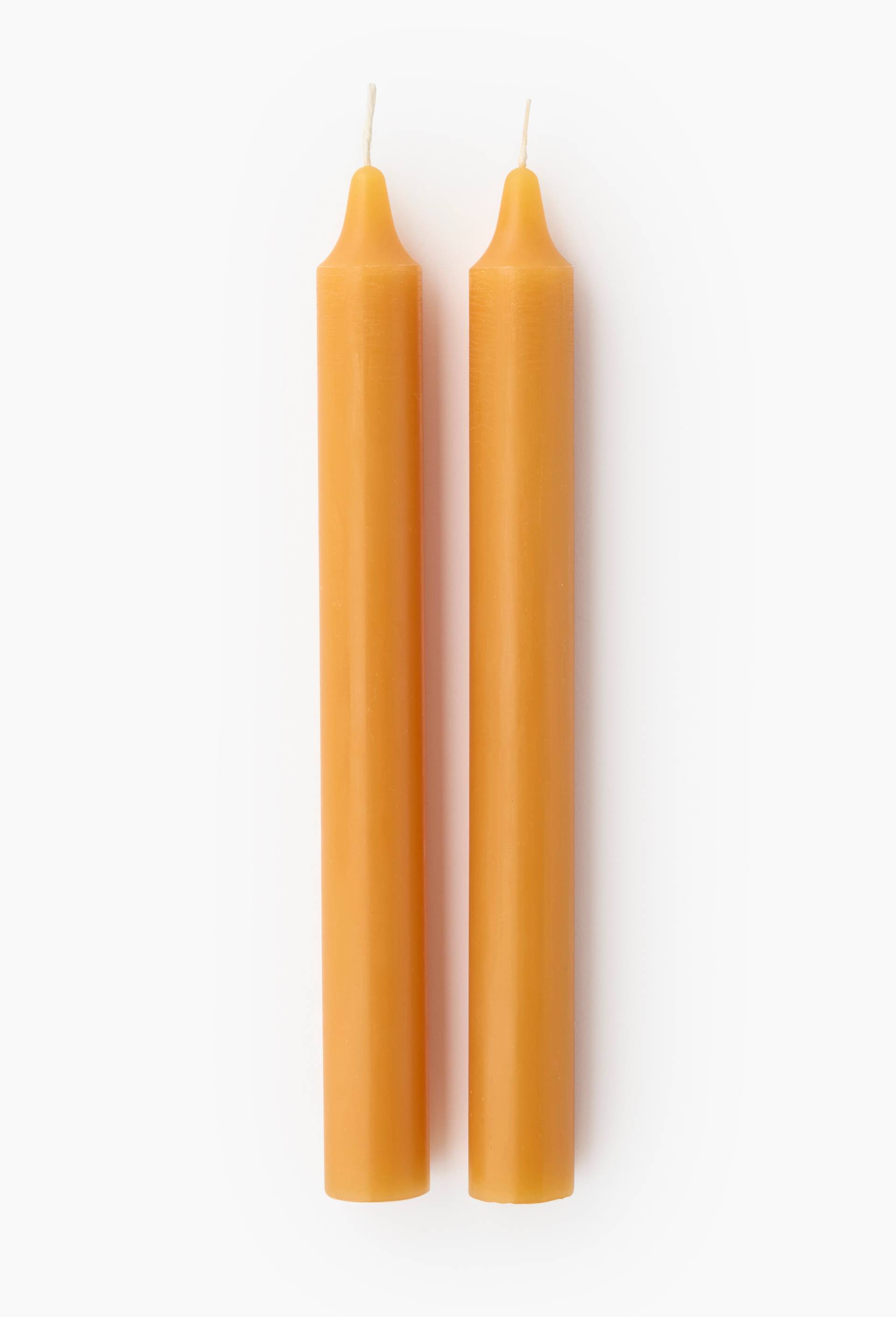 Lot de 2 bougies droites, 2,1x20cm, Jaune, large image number 0