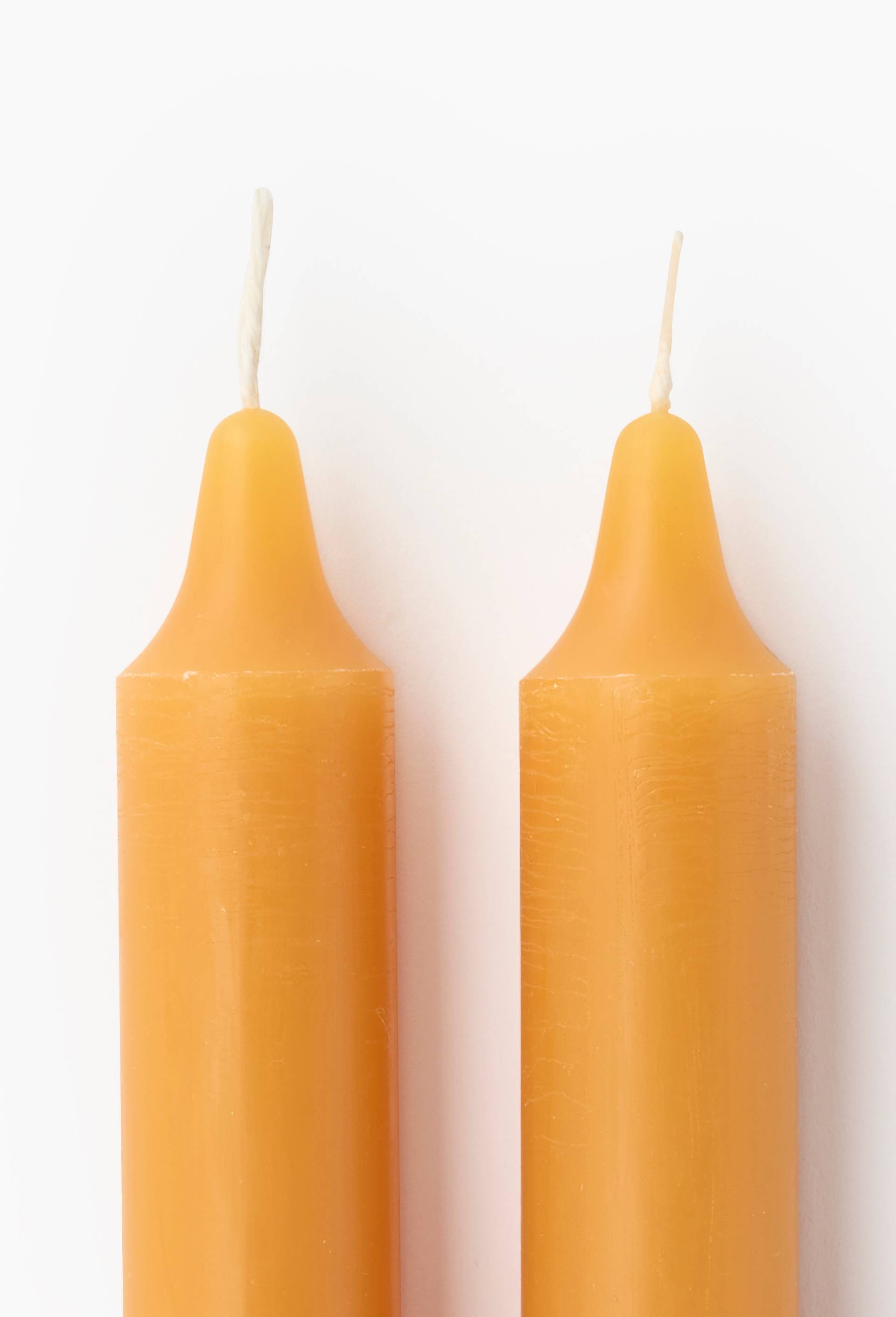 Lot de 2 bougies droites, 2,1x20cm, Jaune, large image number 1