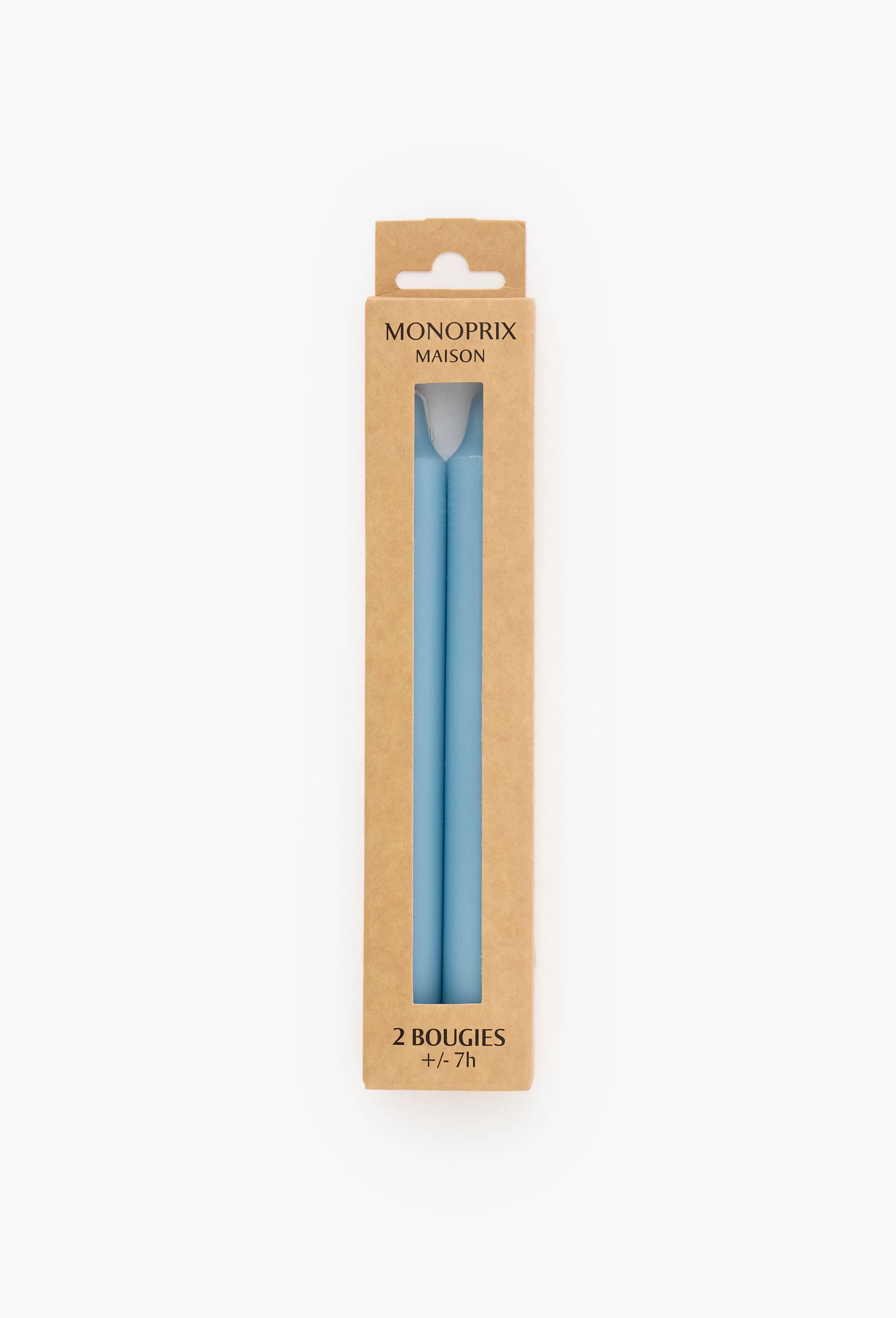 Lot de 2 bougies droites, 2,1x20cm, Vert, large image number 0