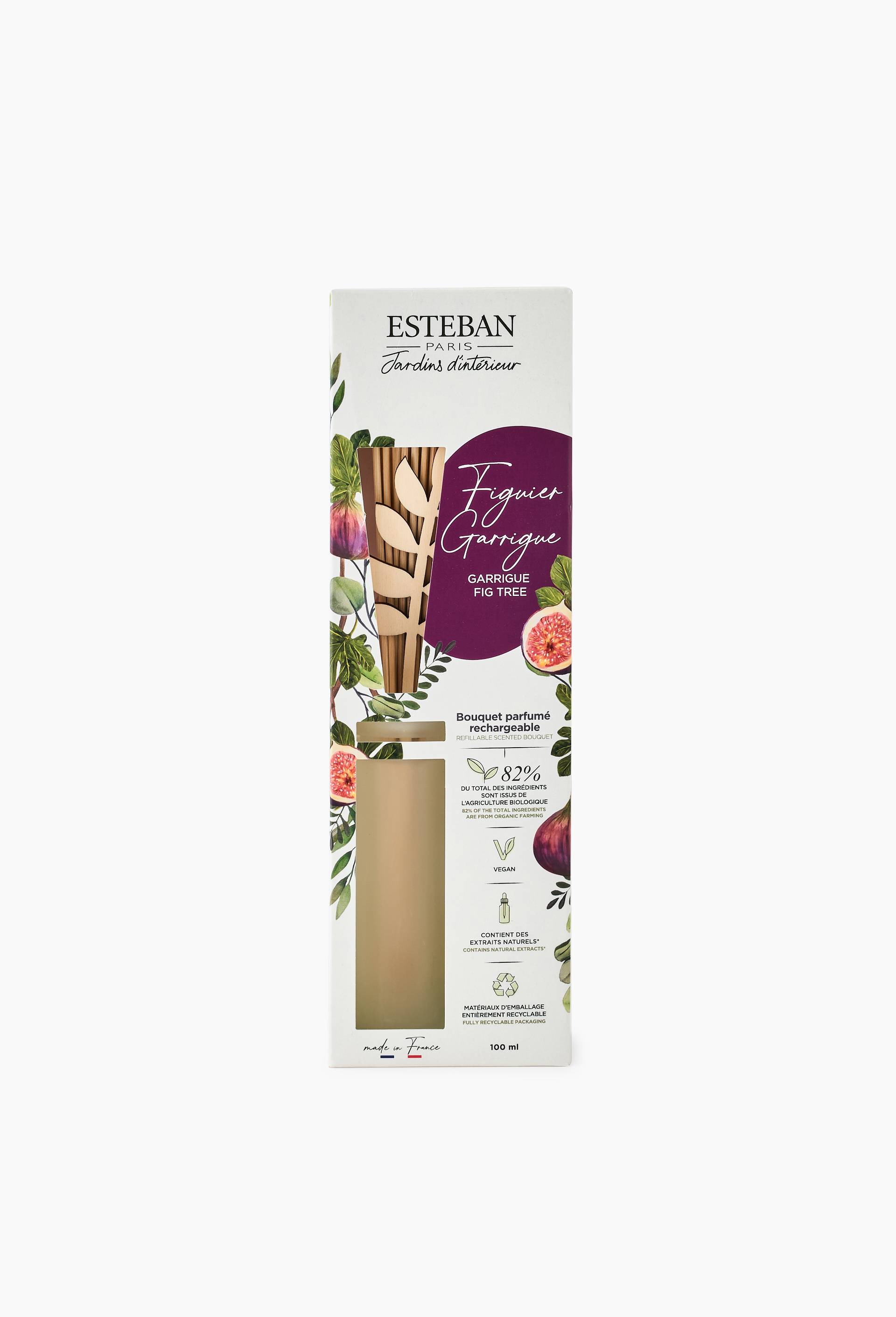 Bouquet parfum&eacute; rechargeable - figuier garrigue 100 ml, Violet, large image number 0