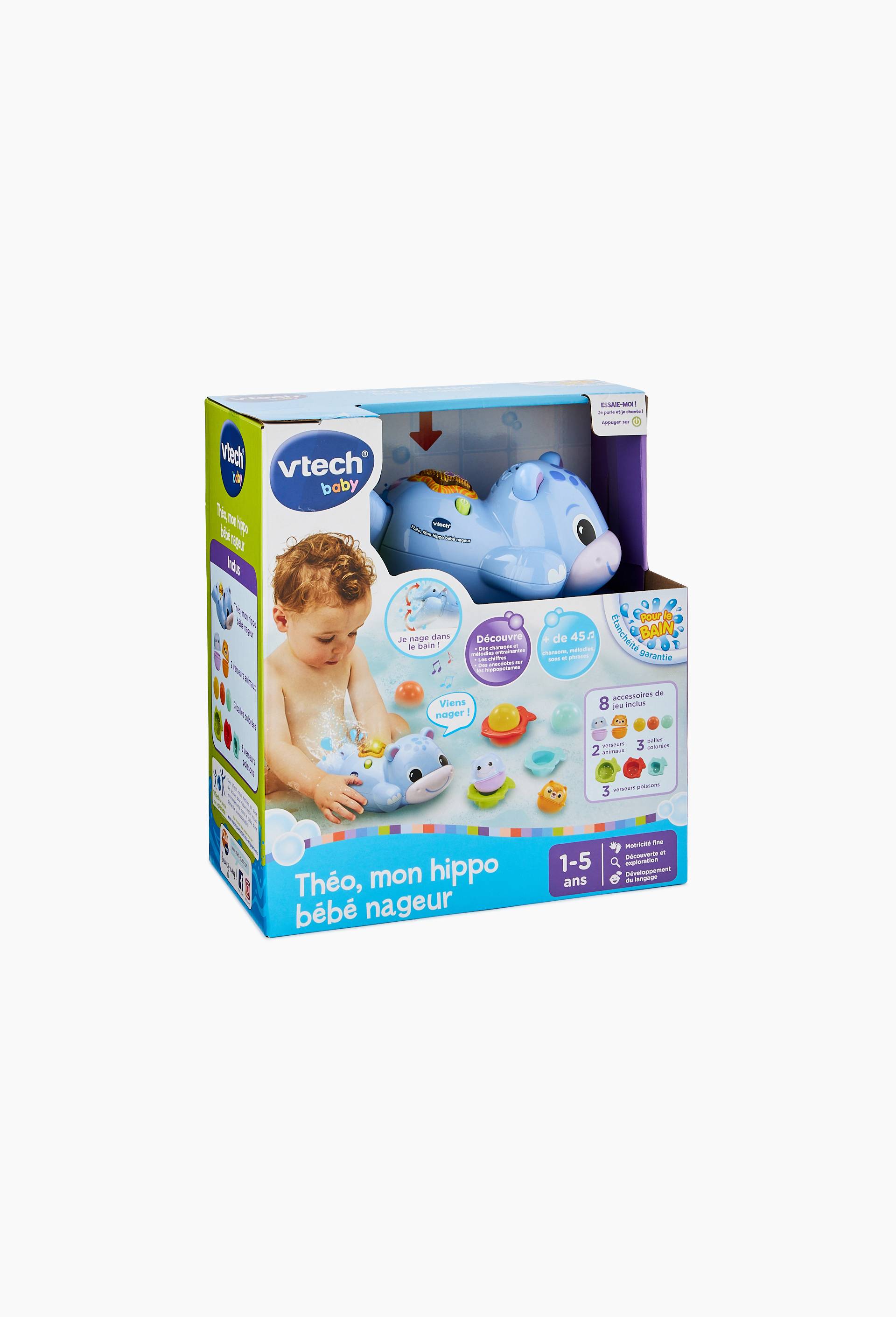 Théo, mon hippo bébé nageur, Multicolore, large image number 0.0