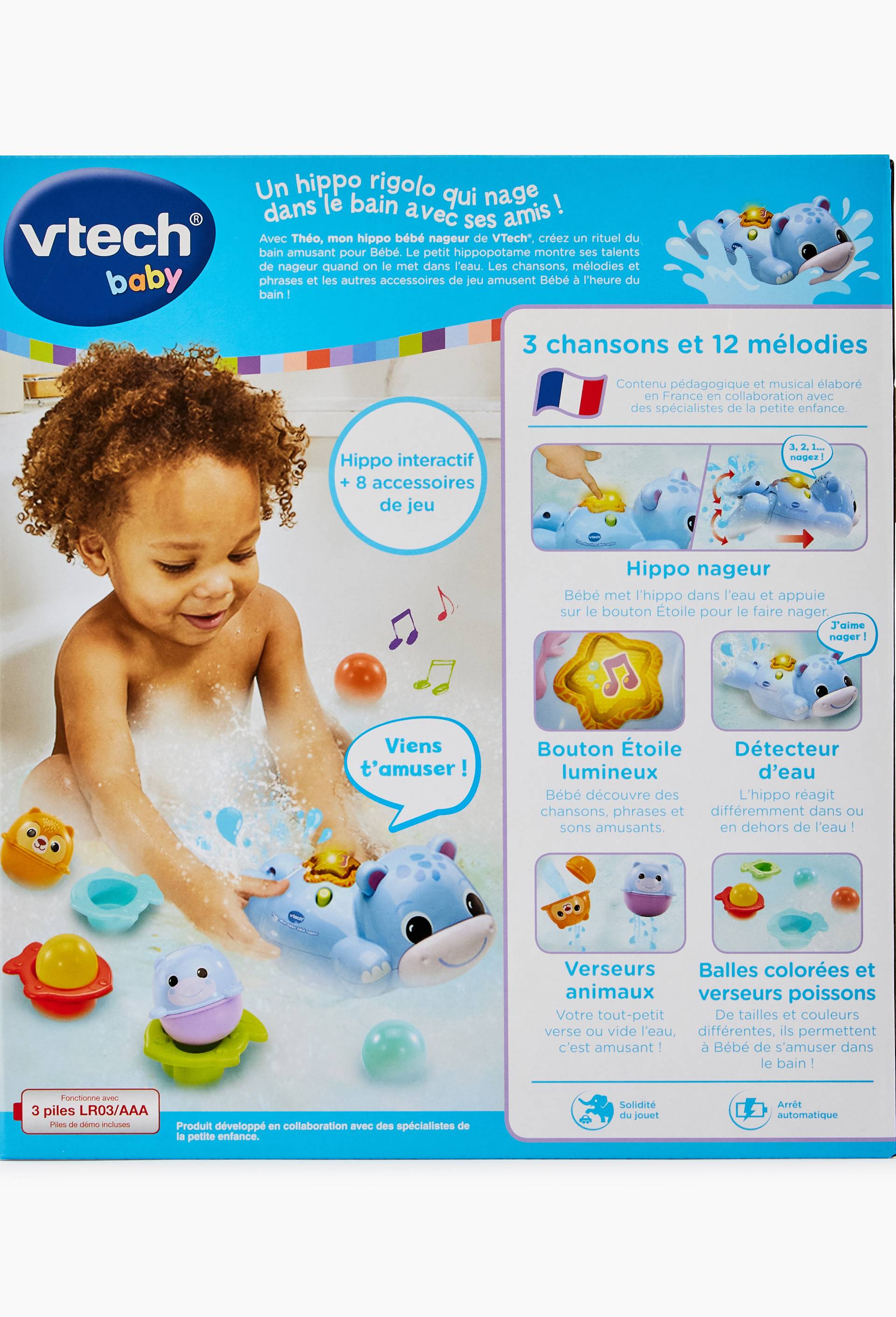 Théo, mon hippo bébé nageur, Multicolore, large image number 1