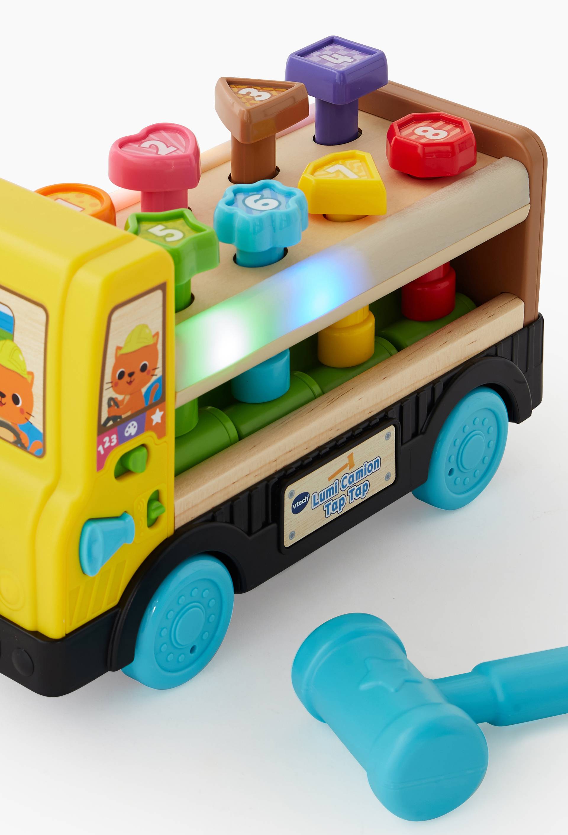 Lumi Camion Tap Tap (jouet avec partie bois certifié FSC®), Multicolore, large image number 1