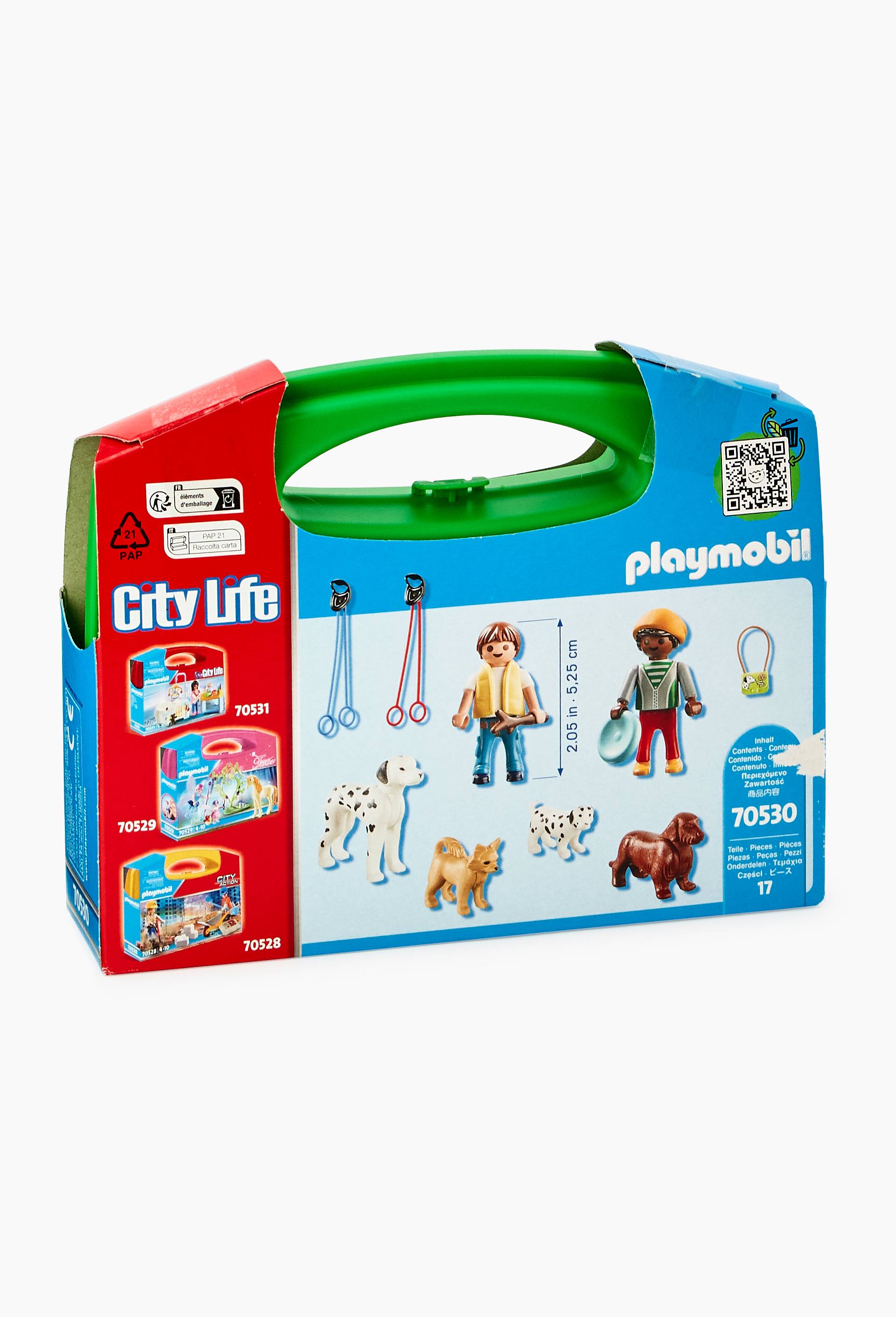 70530 - Playmobil City Life - Valisette Enfants et chiens, Multicolore, large image number 1.0
