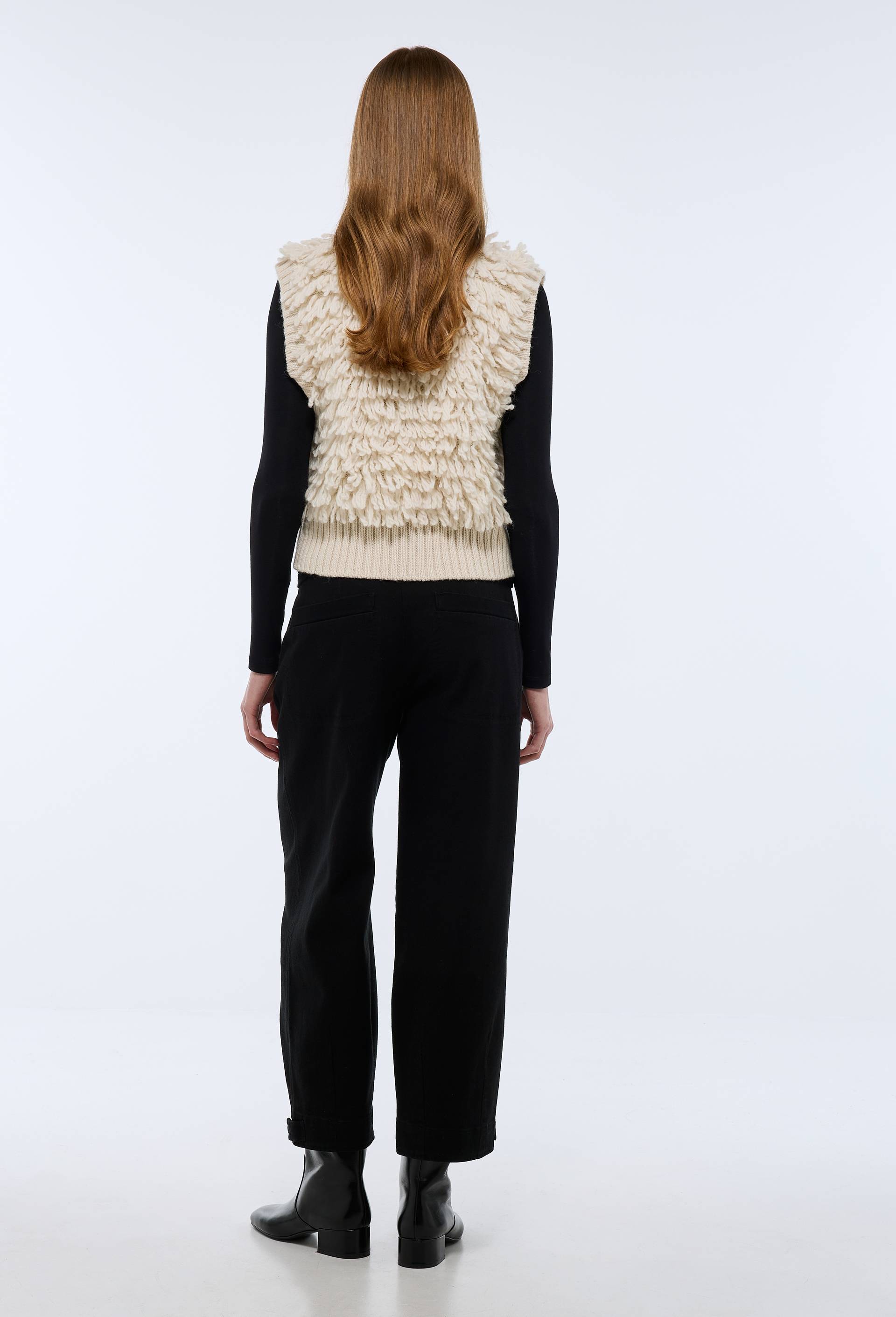 Pantalon barrel en coton, Noir, large image number 1
