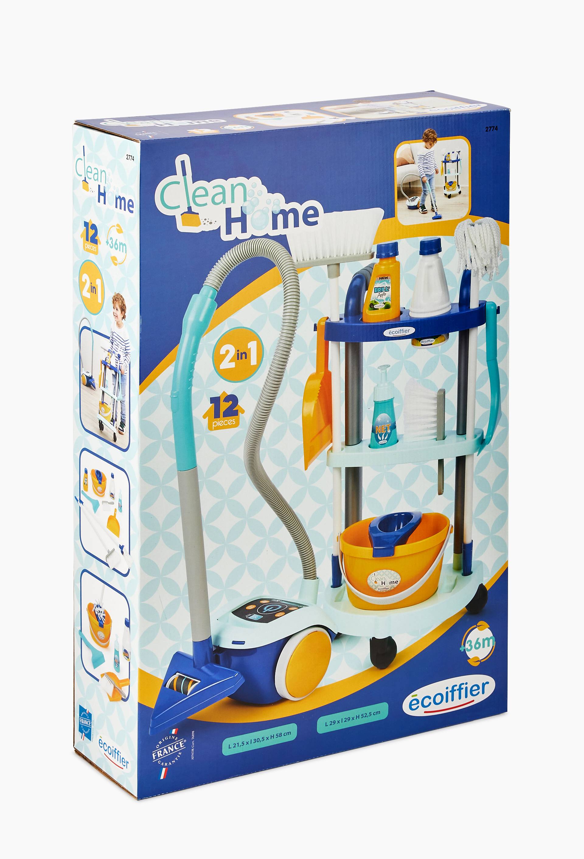 Chariot m&eacute;nage + aspirateur, Multicolore, large image number 0