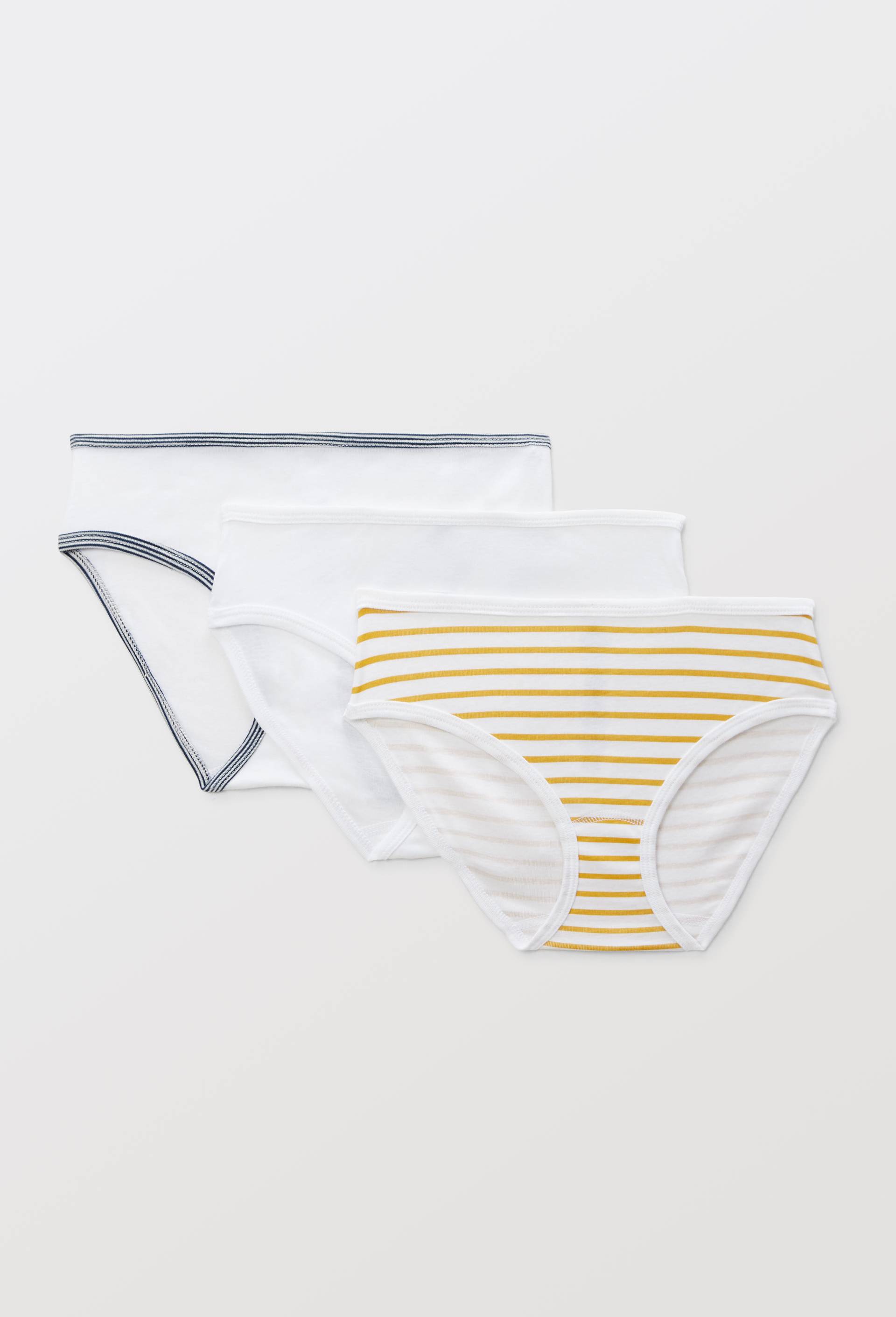 Lot de 3 culottes midi en coton BIO Petit Bateau, certifi&eacute; OEKO-TEX, Brun clair, large image number 2