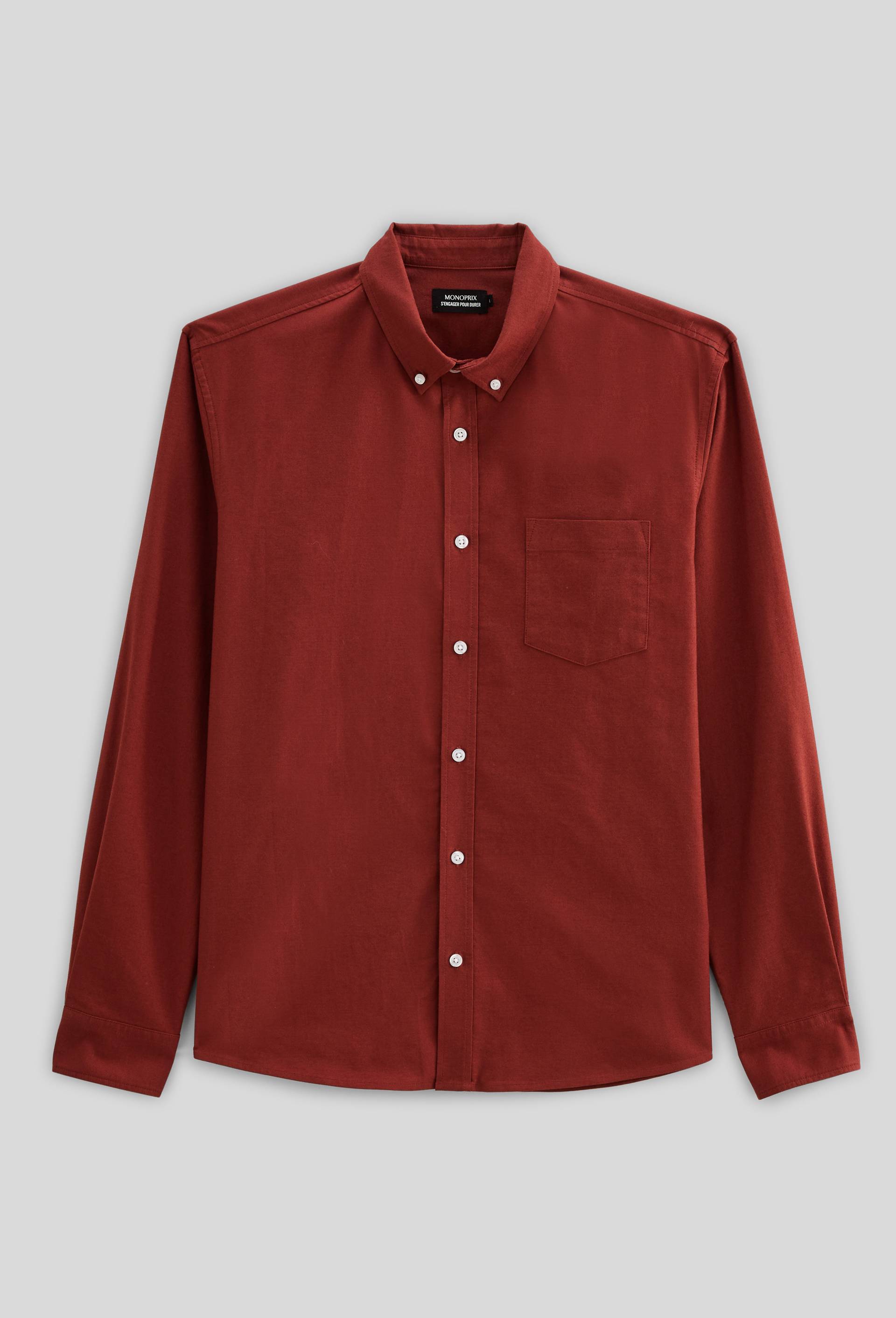 Chemise oxford en coton BIO GOTS, Brun, large image number 2