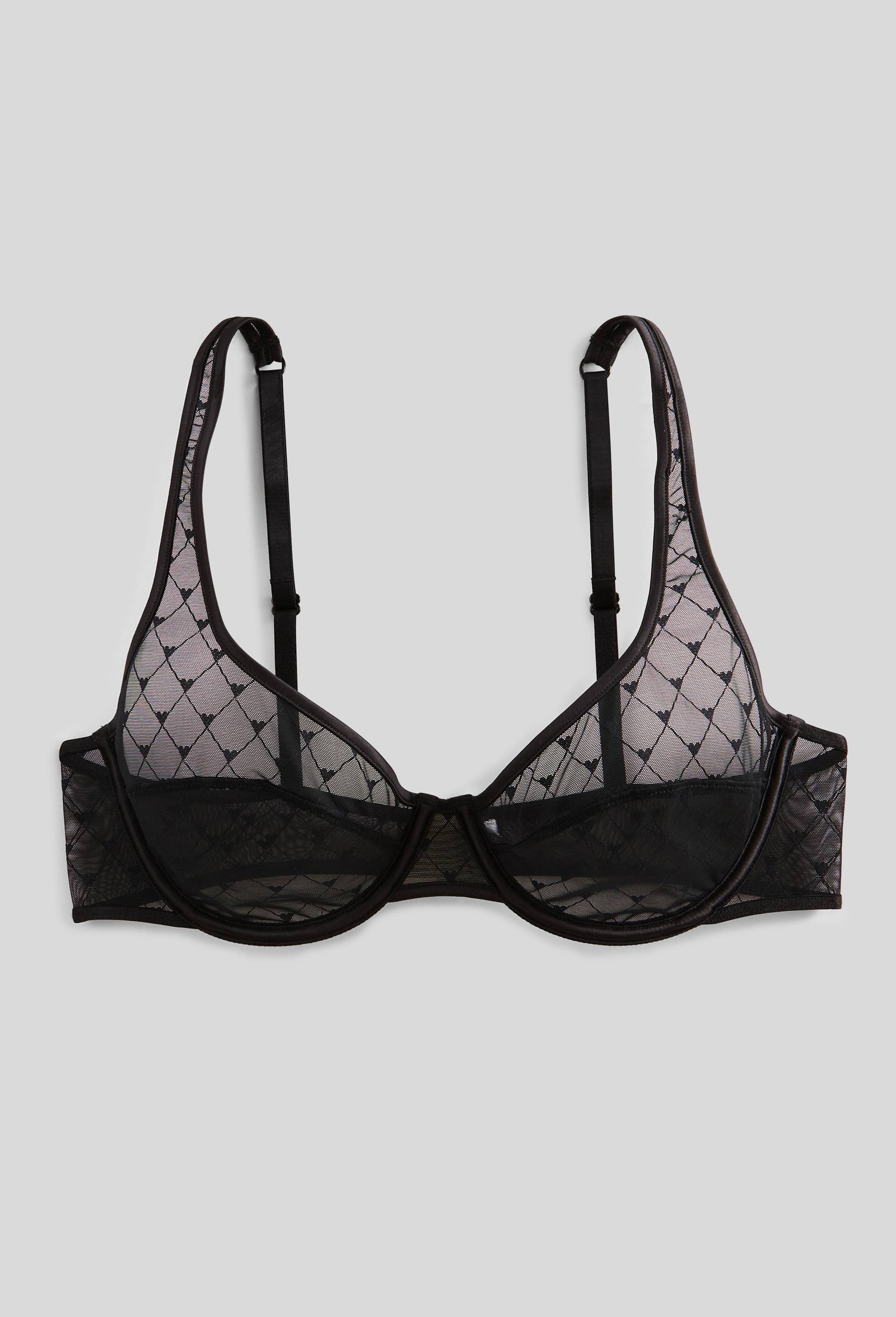 Soutien-gorge corbeille balconnet ROMEO en dentelle, Noir, large image number 0