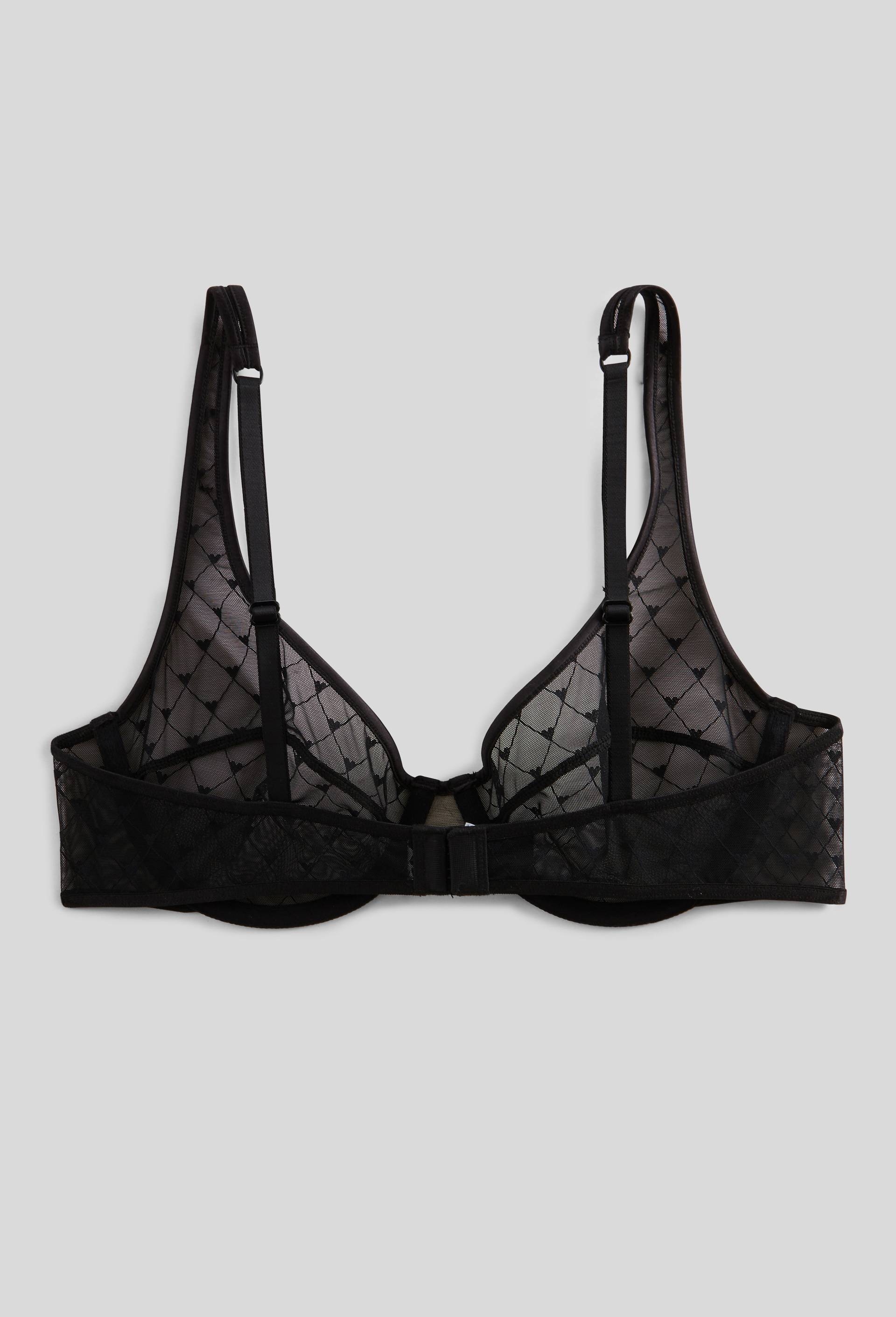 Soutien-gorge corbeille balconnet ROMEO en dentelle, Noir, large image number 1