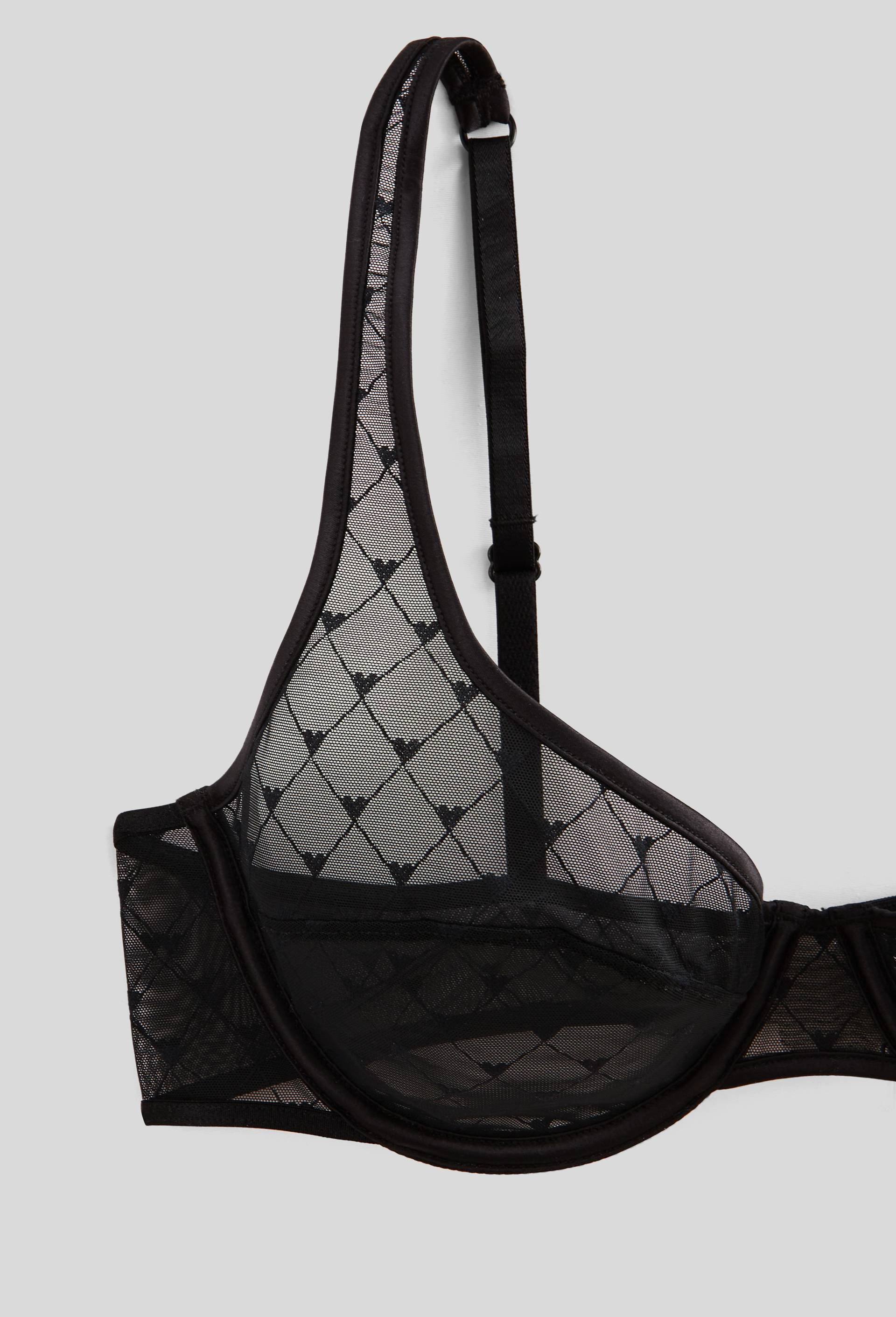 Soutien-gorge corbeille balconnet ROMEO en dentelle, Noir, large image number 2.0