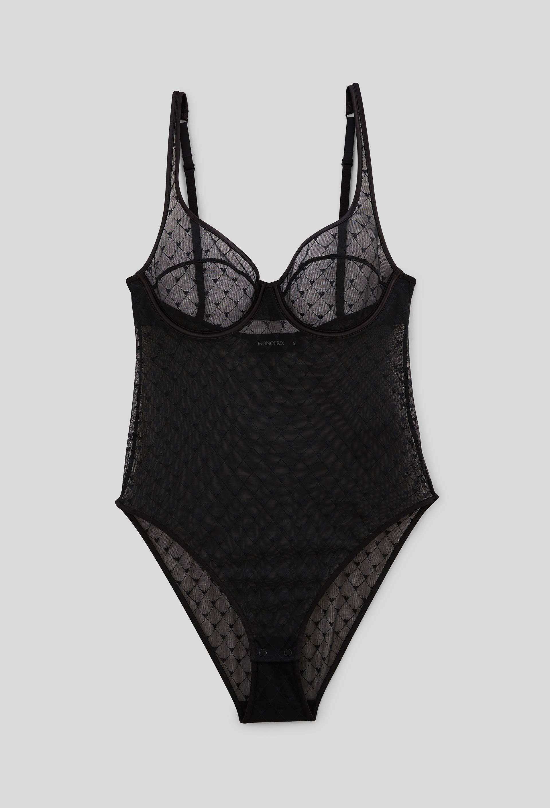 Body ROMEO en dentelle, Noir, large image number 2