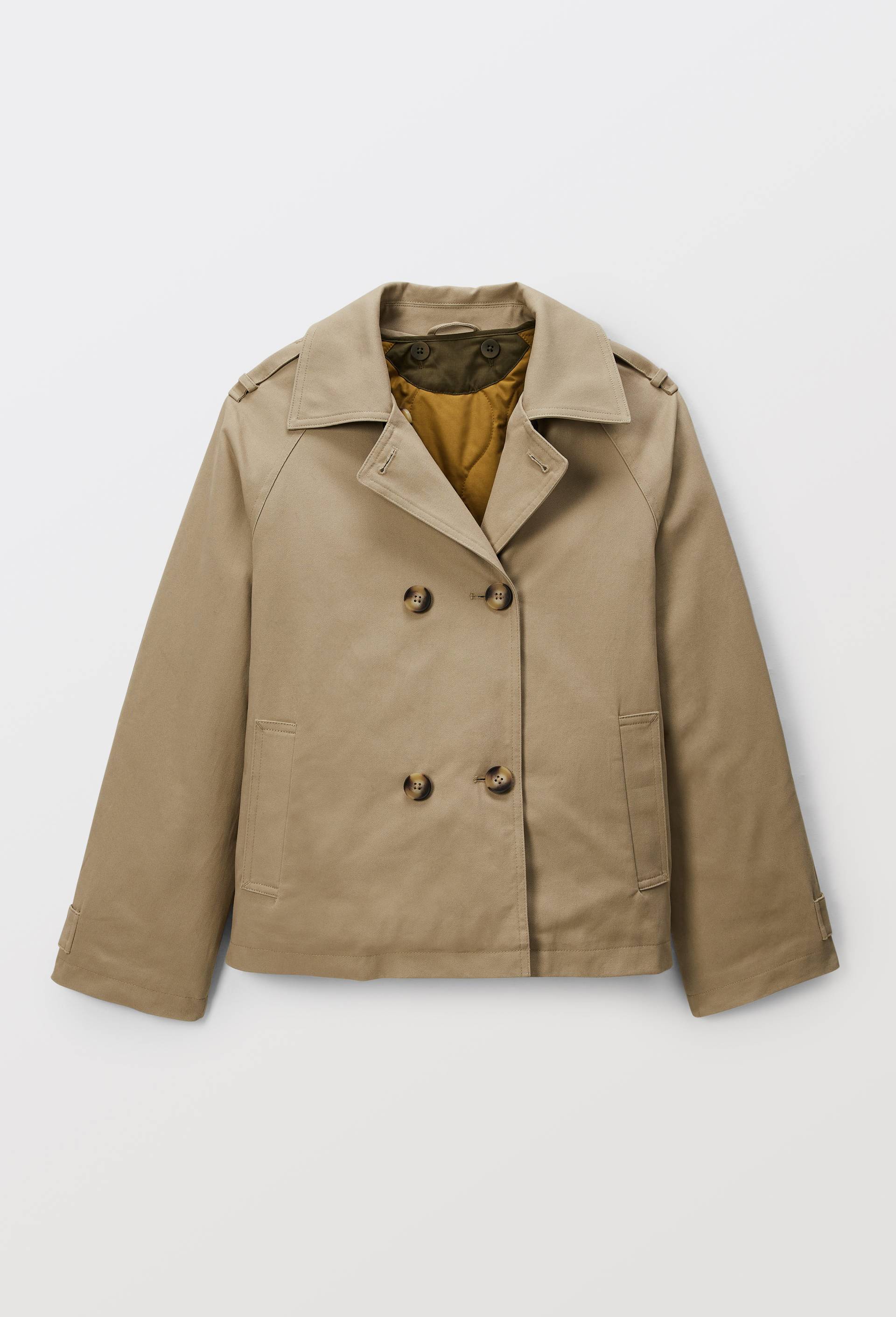 Trench court en coton avec doublure amovible, Beige, large image number 3.0