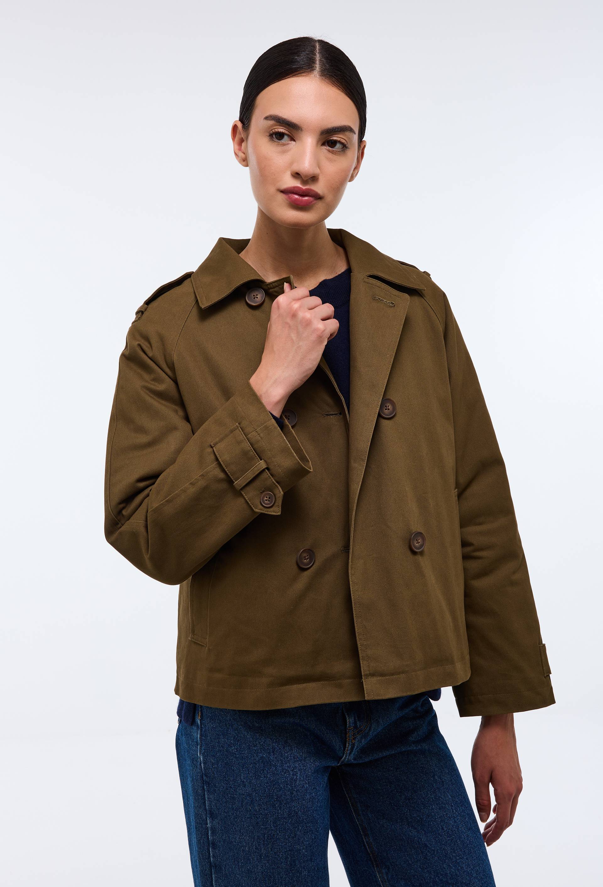 Trench court en coton - MONOPRIX - Modalova