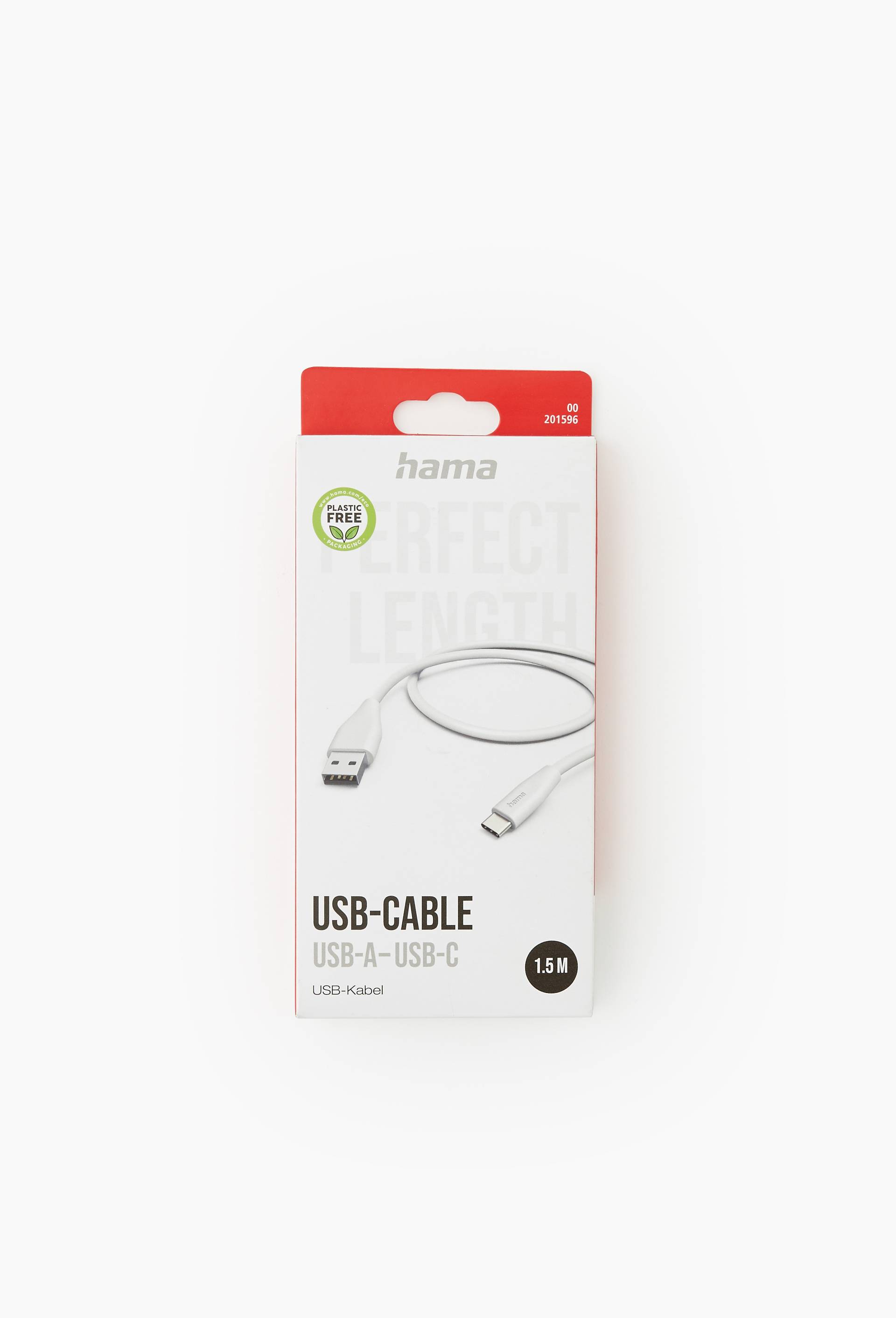 C&acirc;ble usb vers usb-c, 1,5m, Blanc, large image number 1